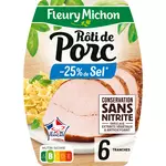 FLEURY MICHON Rôti de porc réduit en sel sans nitrite 6 tranches 210g