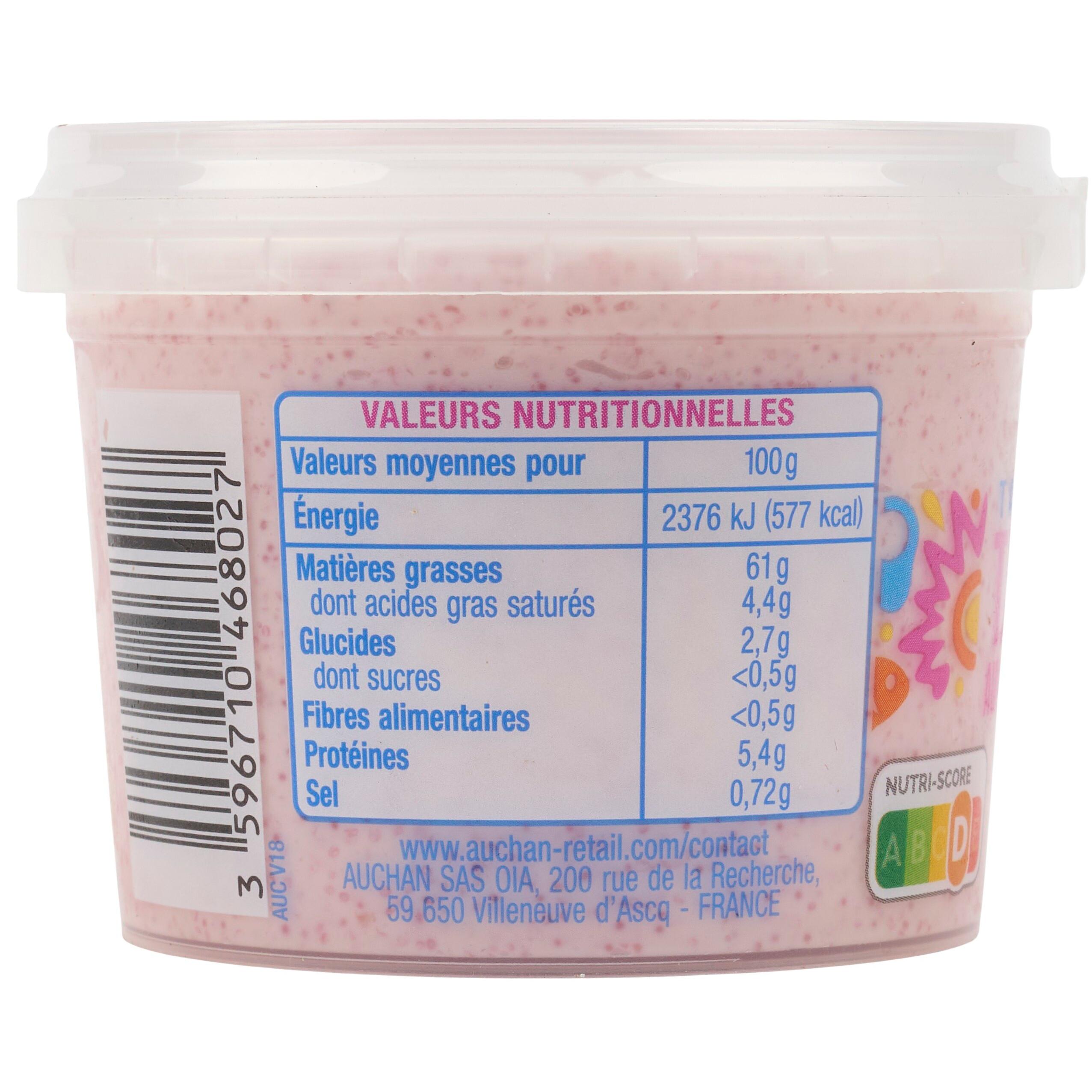 Voir la diapositive 2 : AUCHAN Tartinables tarama aux œufs de cabillaud 100g