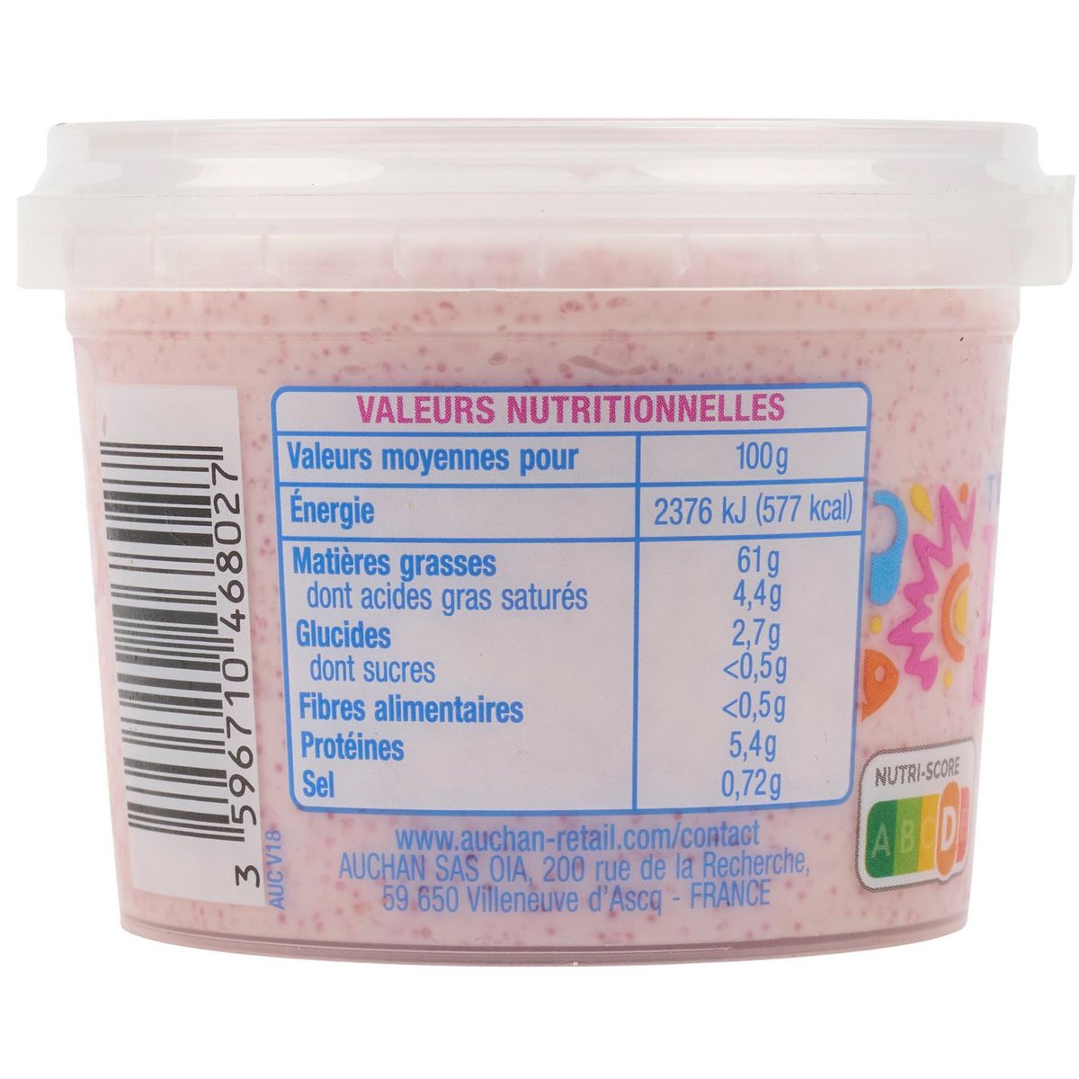 AUCHAN Tartinables Tarama aux œufs de cabillaud 1 pièce 100g