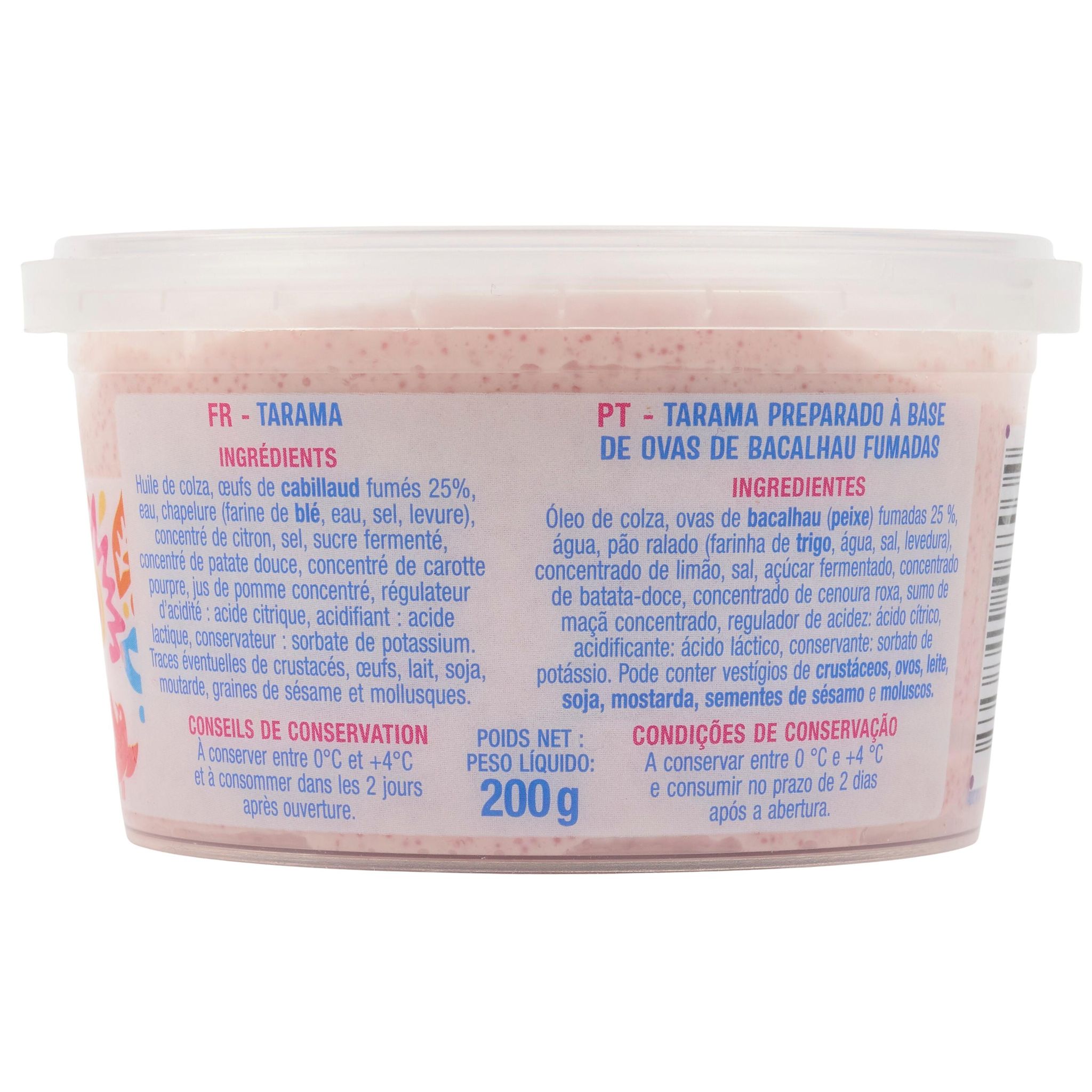 Voir la diapositive 2 : AUCHAN Tartinable tarama aux œufs de cabillaud 200g