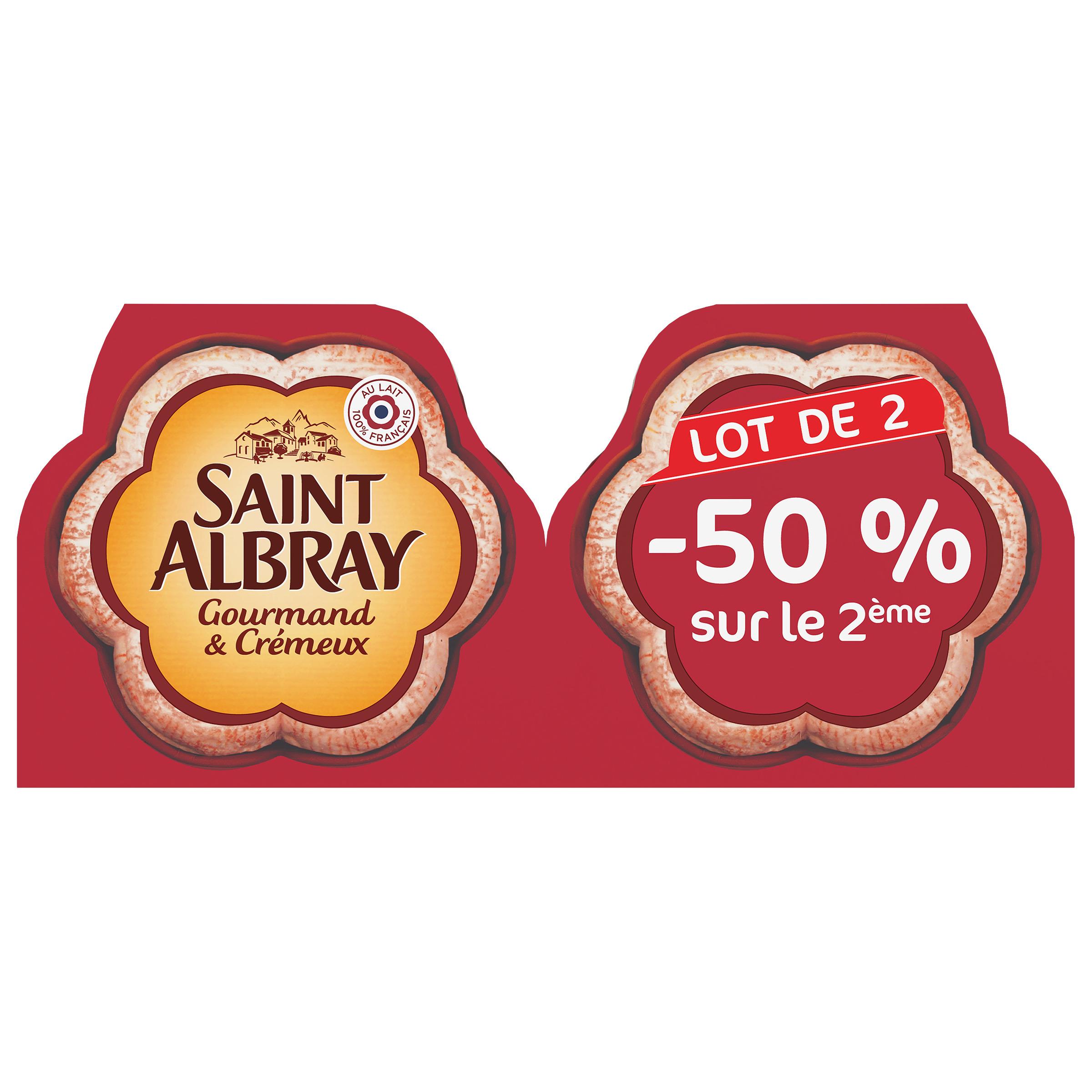 Voir la diapositive 2 : SAINT ALBRAY SAINT ALBRAY GOURMAND ET CREMEUX LOT2X200G -50% SUR LE 2EME 400g