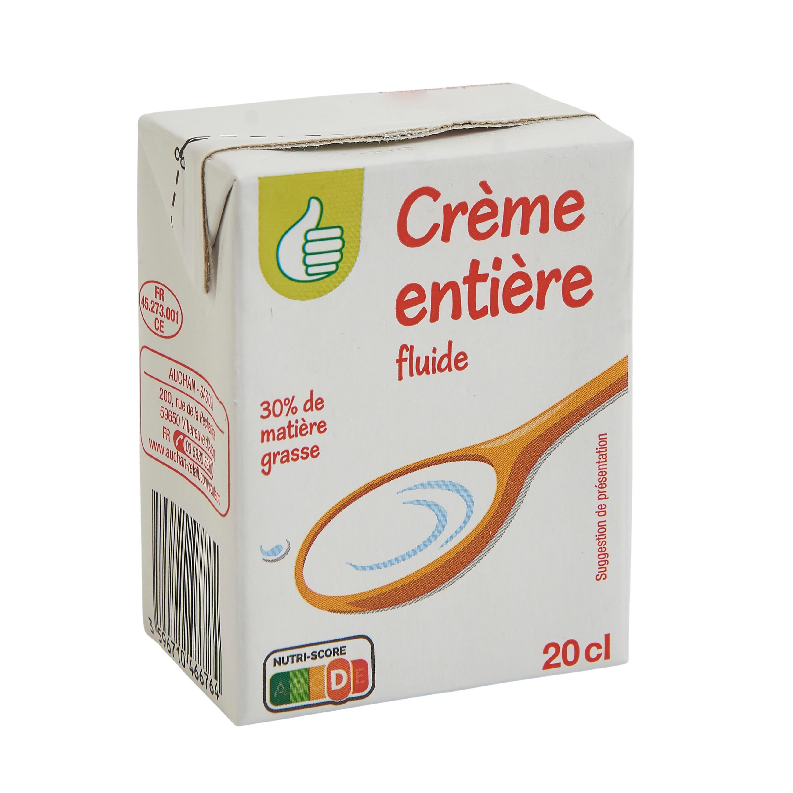 Voir la diapositive 2 : POUCE Crème fluide entière 30% MG UHT 20cl