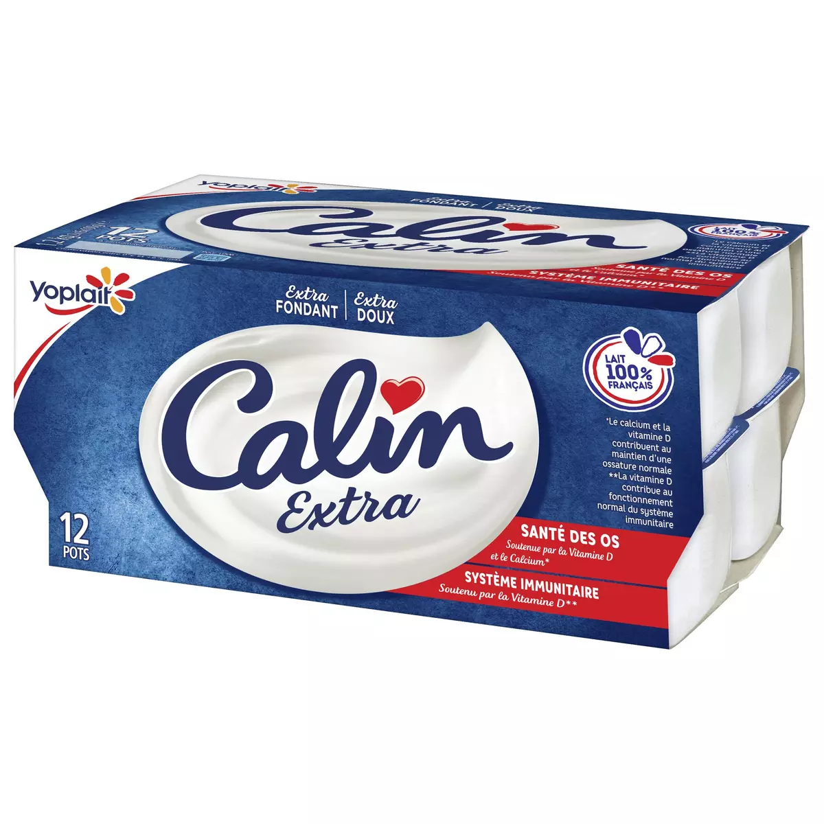 CALIN Extra - Fromage blanc nature 3,2% MG 12x100g