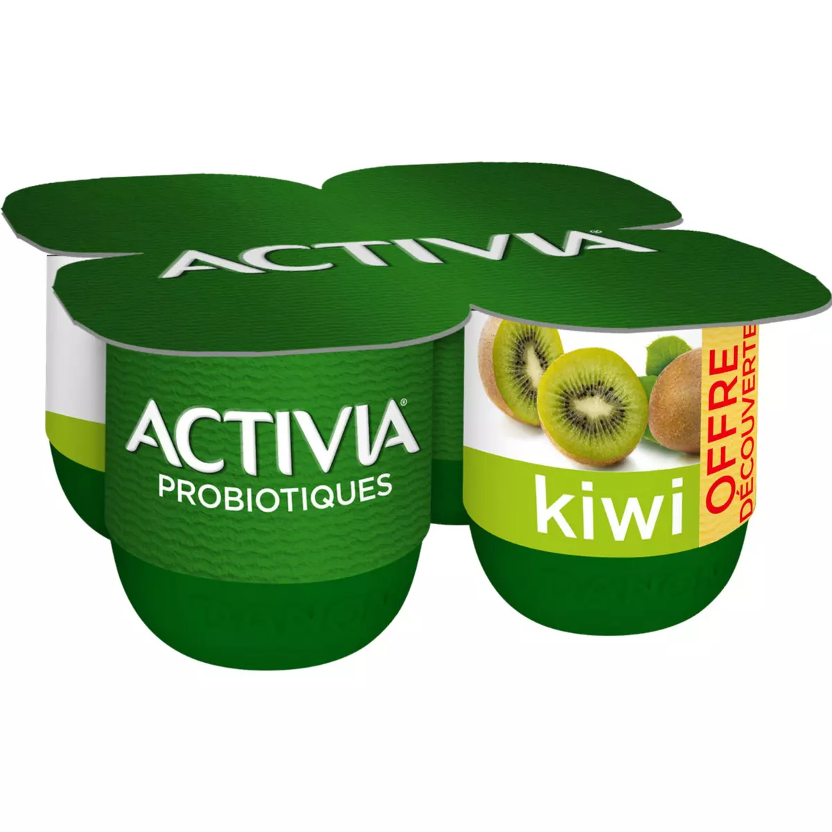 ACTIVIA Yaourt au bifidus saveur kiwi 4x125g