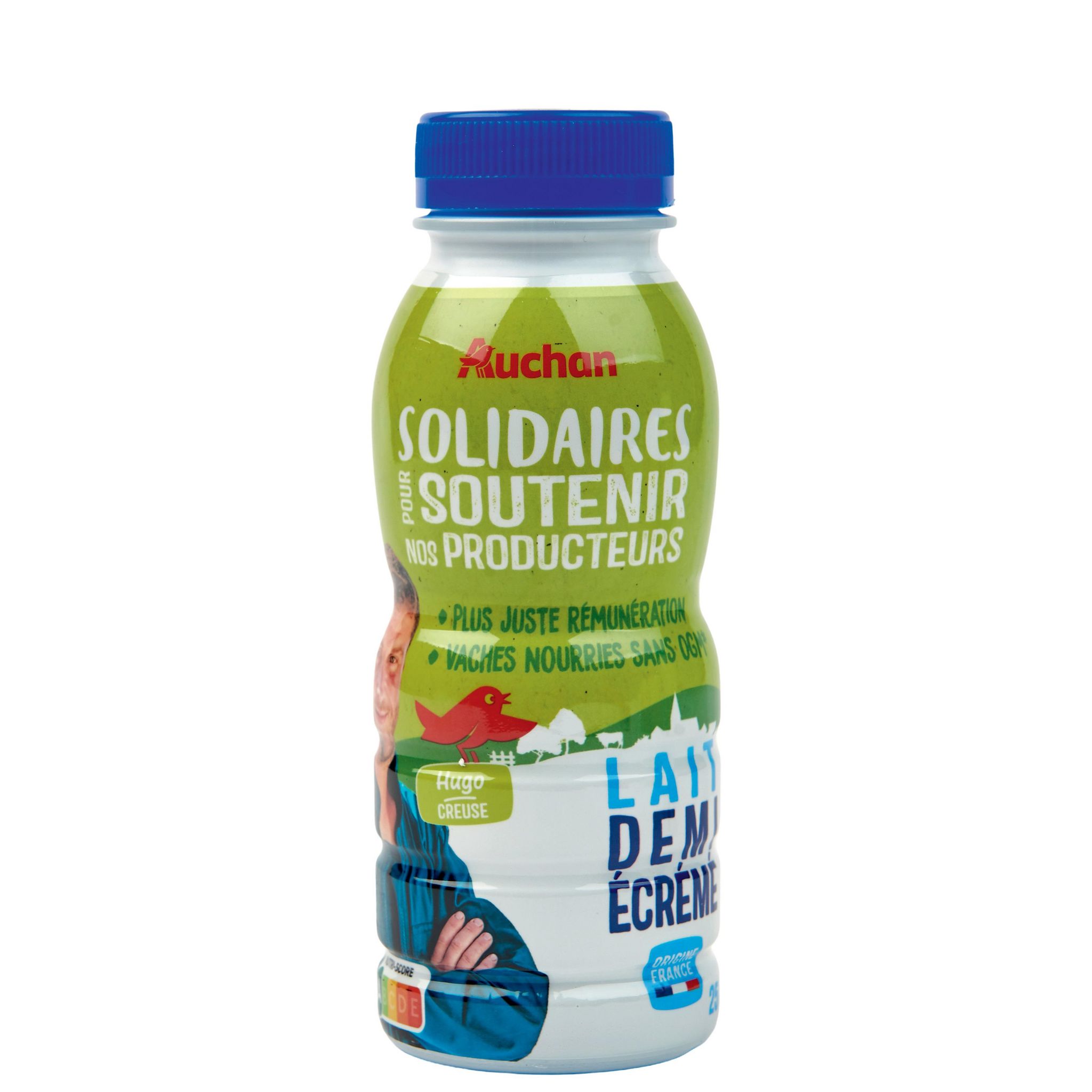 Voir la diapositive 2 : AUCHAN CULTIVONS LE BON Lait demi-écrémé 25cl