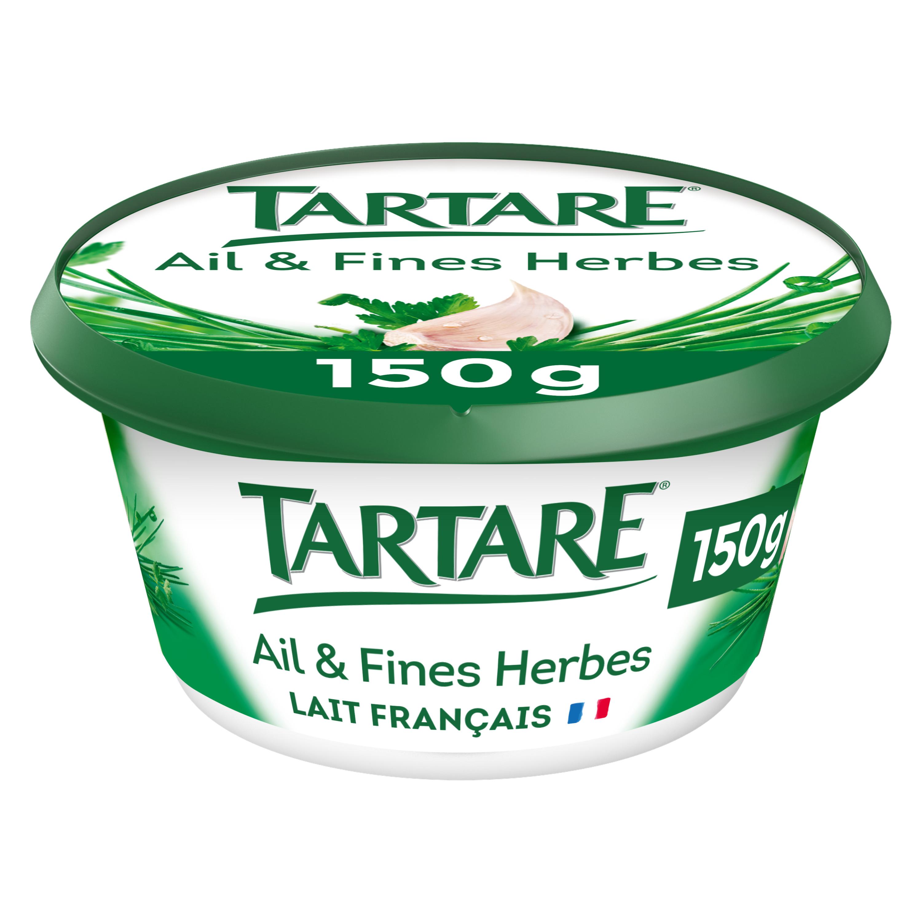 Voir la diapositive 2 : TARTARE Fromage frais à tartiner à l'ail et fines herbes 150g