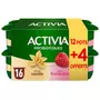 ACTIVIA Probiotiques - Yaourt au bifidus à la vanille et framboise 12 + 4 offerts 16x125g