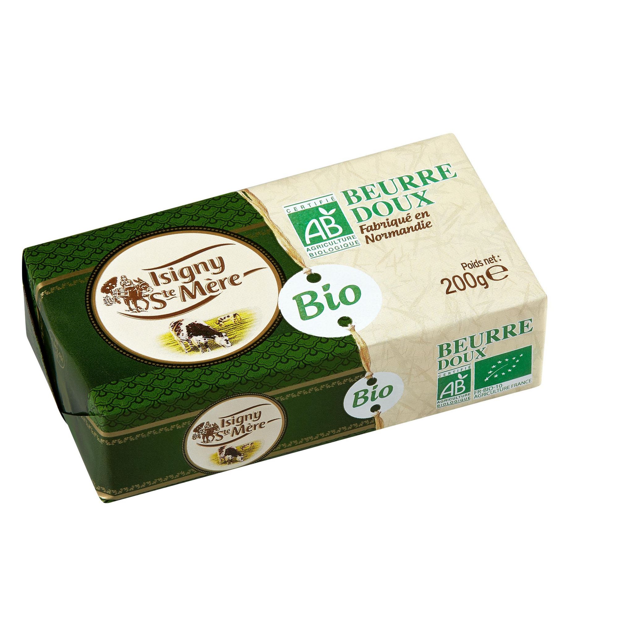 ISIGNY STE MERE Beurre doux 82%MG bio 200g