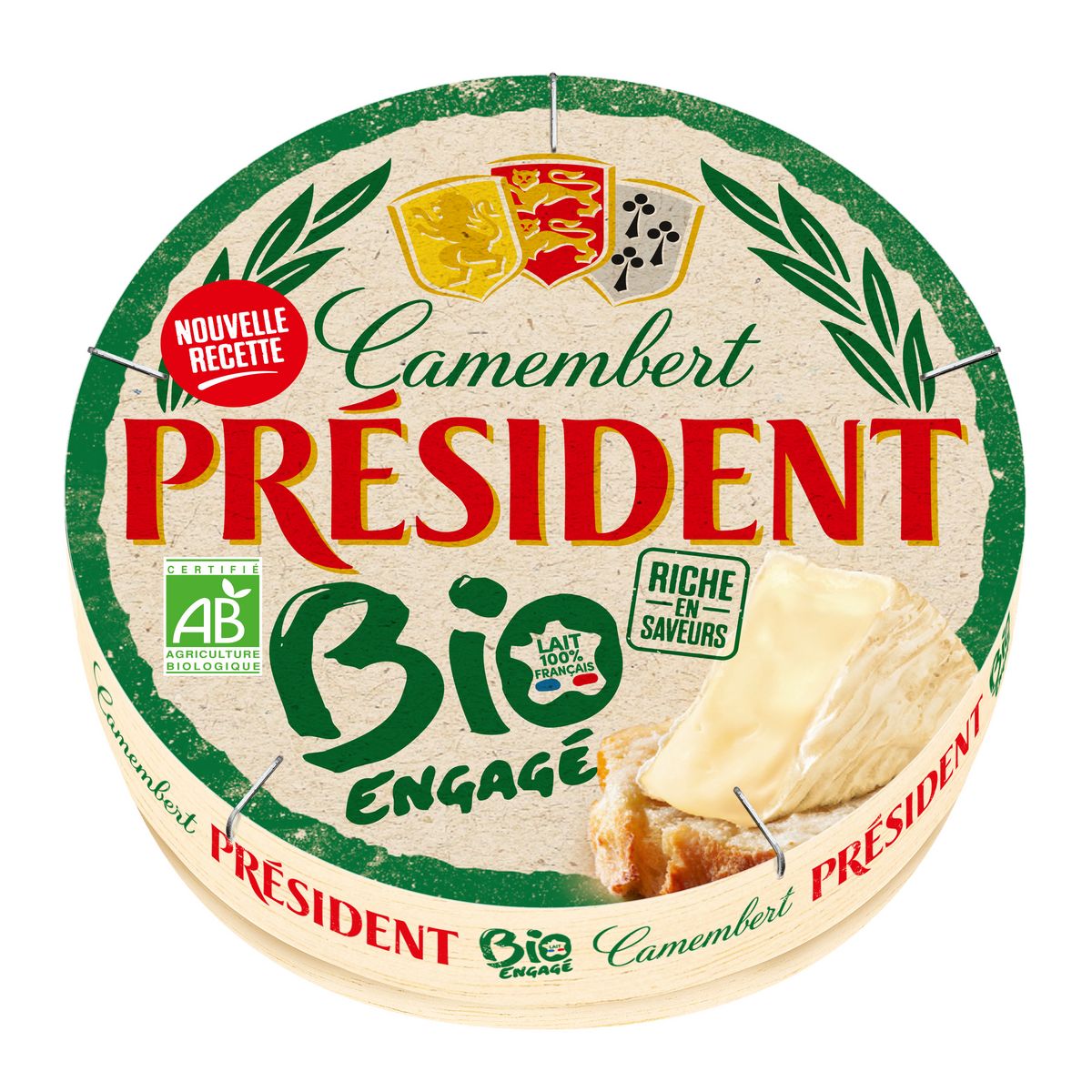 PRESIDENT La fromagerie bio camembert élaboré en France 250g