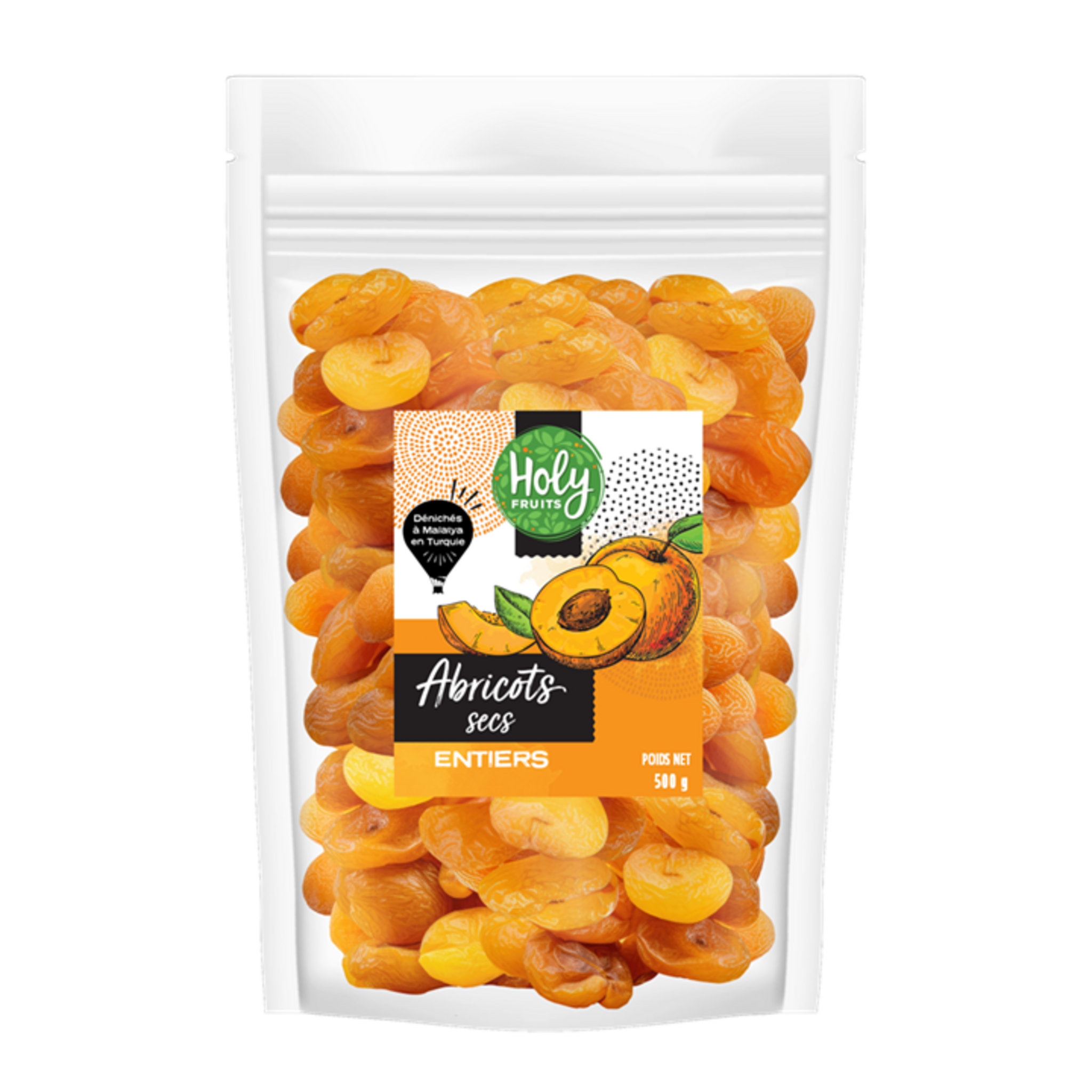 HOLYFRUITS Abricots secs entiers 500g