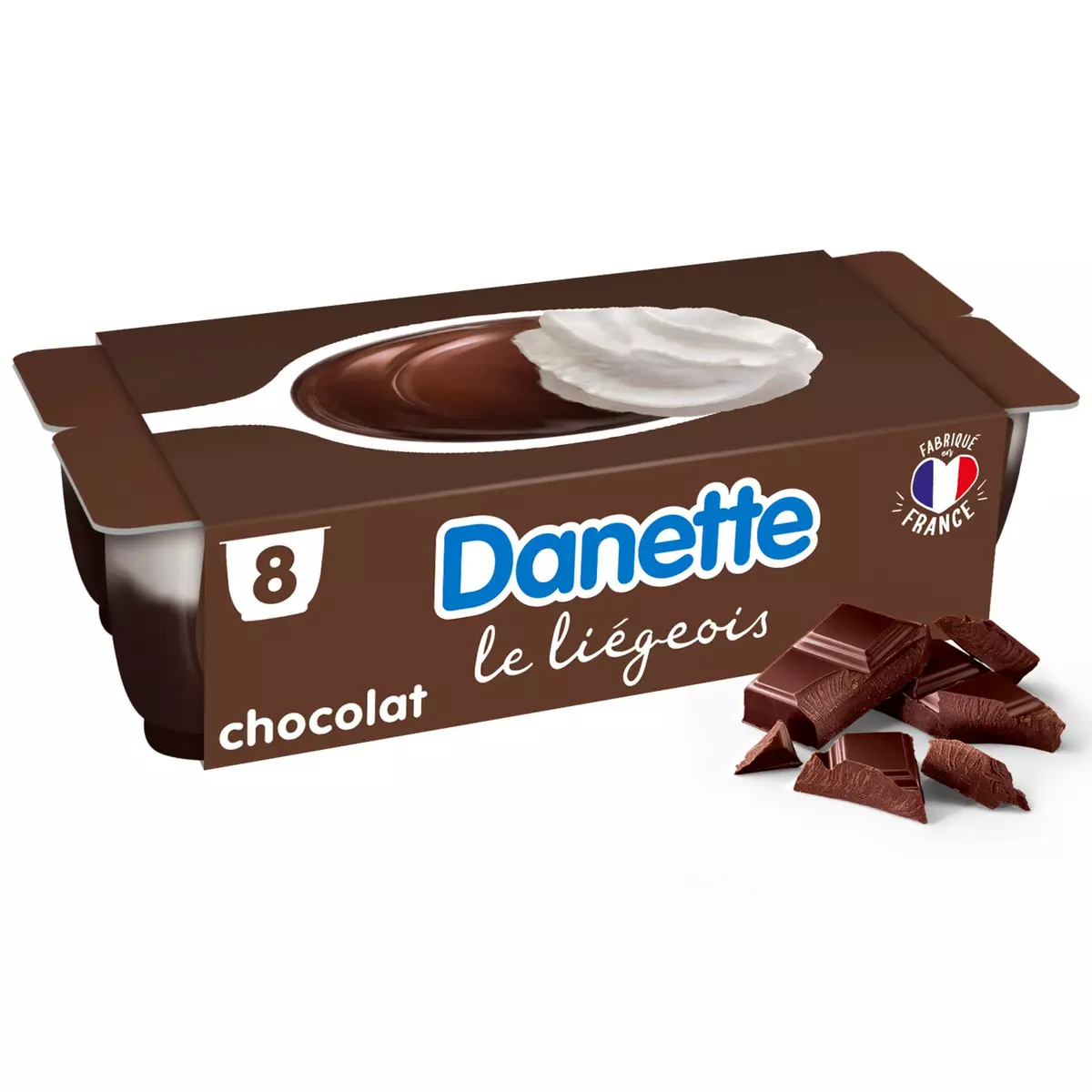 DANETTE Liégeois au chocolat 8x100g