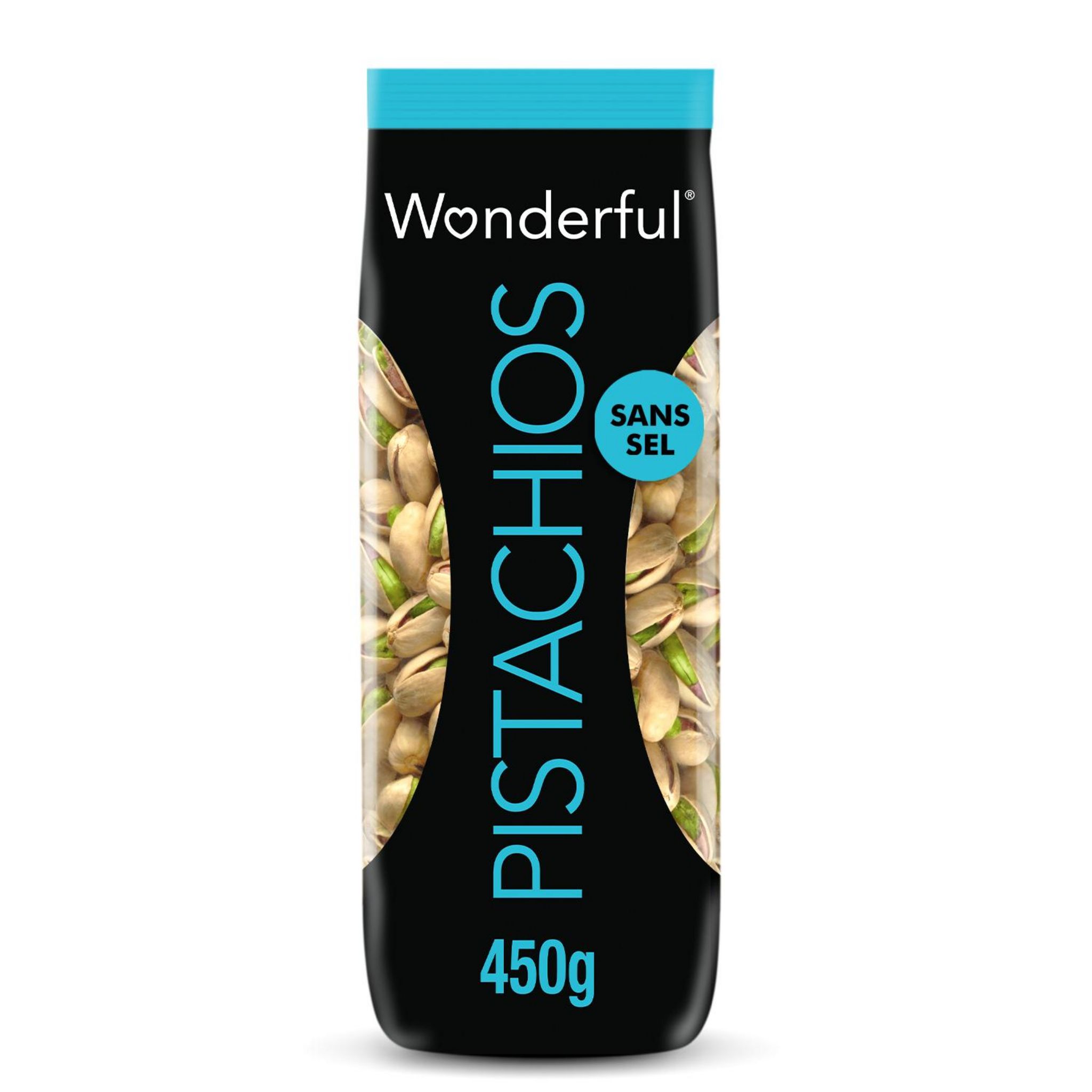 Voir la diapositive 2 : WONDERFUL Pistaches grillées sans sel 450g