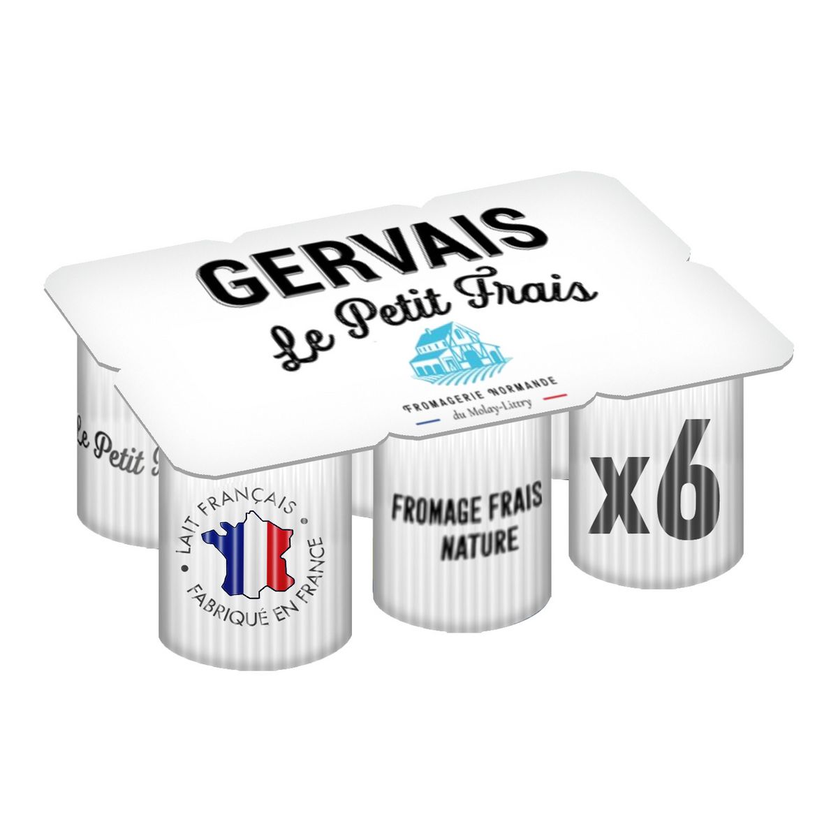 GERVAIS Petit frais petits suisses nature 6x60g 6x60g
