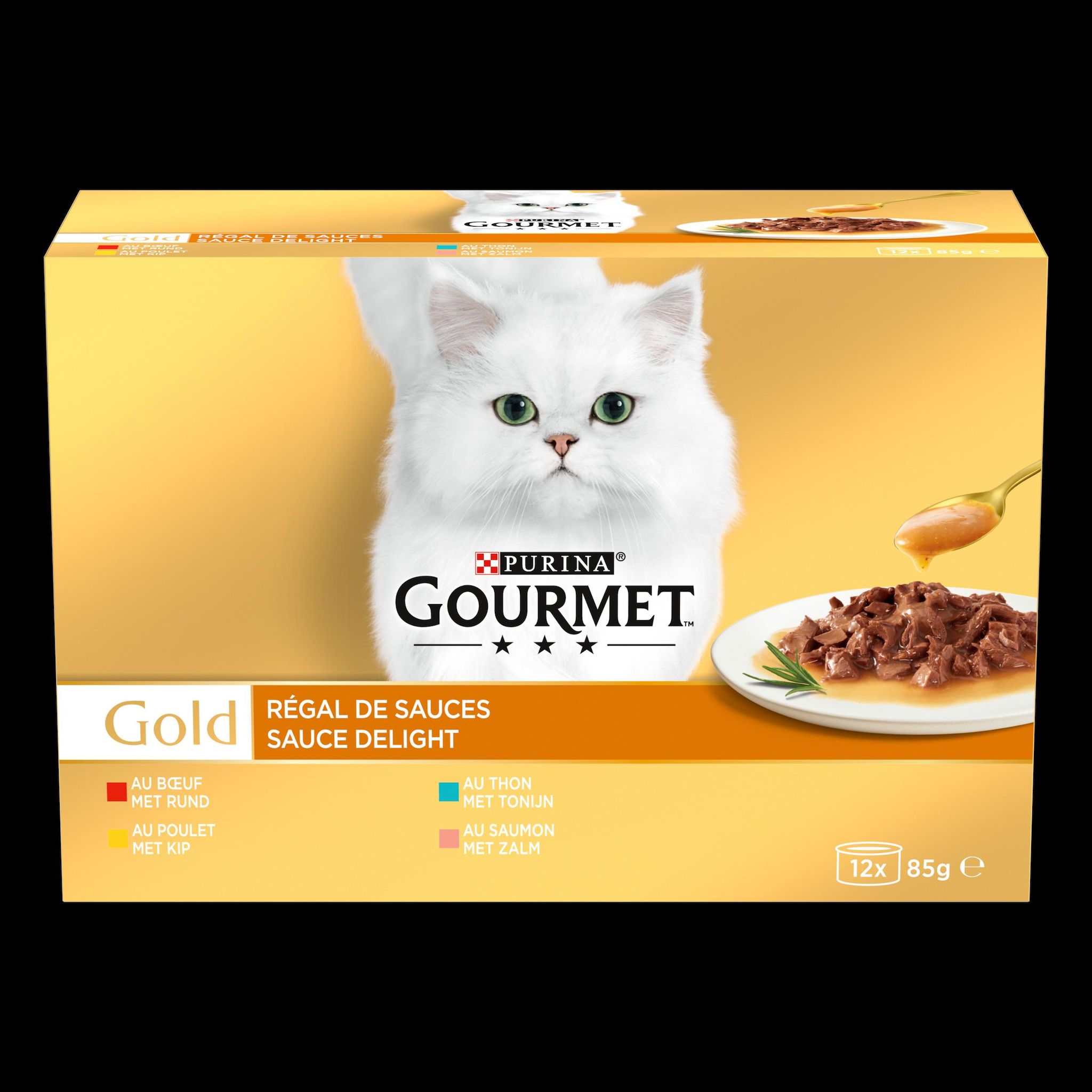Voir la diapositive 7 : GOURMET Gold Régal de sauces boîtes de pâtée viandes poissons pour chat 12 boîtes 12x85g