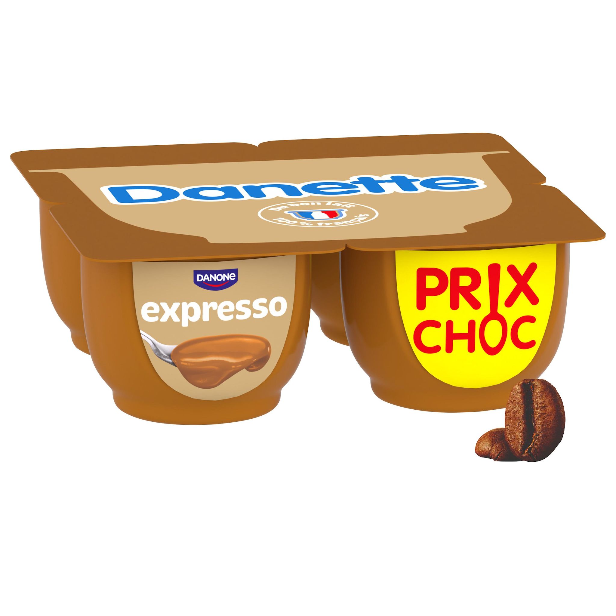Voir la diapositive 2 : DANETTE Crème dessert café expresso 4x125g