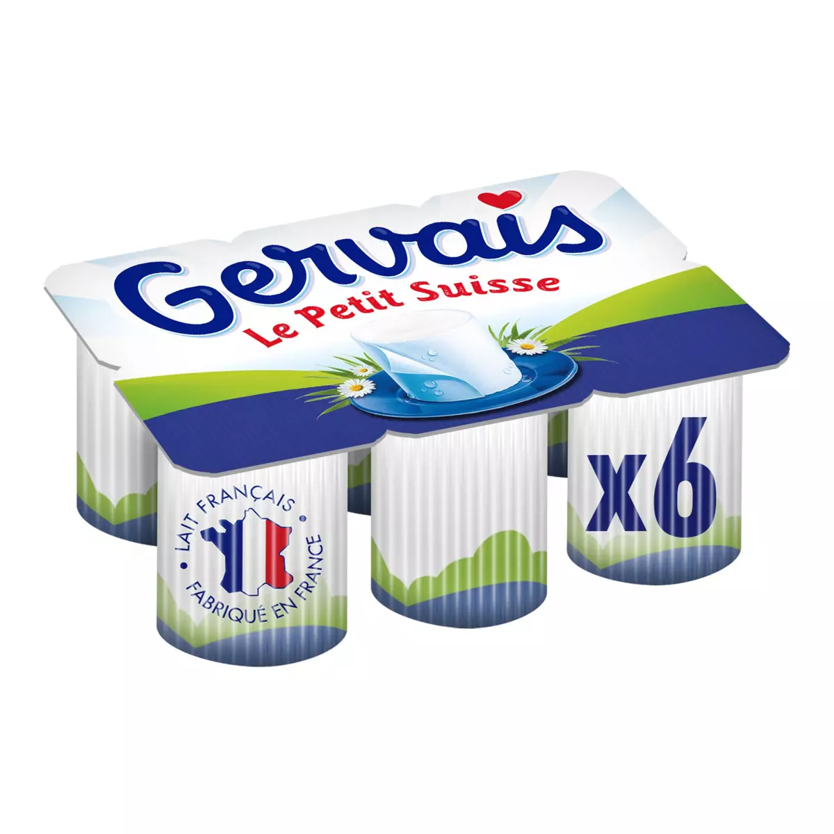 GERVAIS Petits suisses nature 3.9% mg 12x60g pas cher 