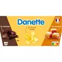 DANETTE Crème dessert chocolat caramel vanille 12x115g