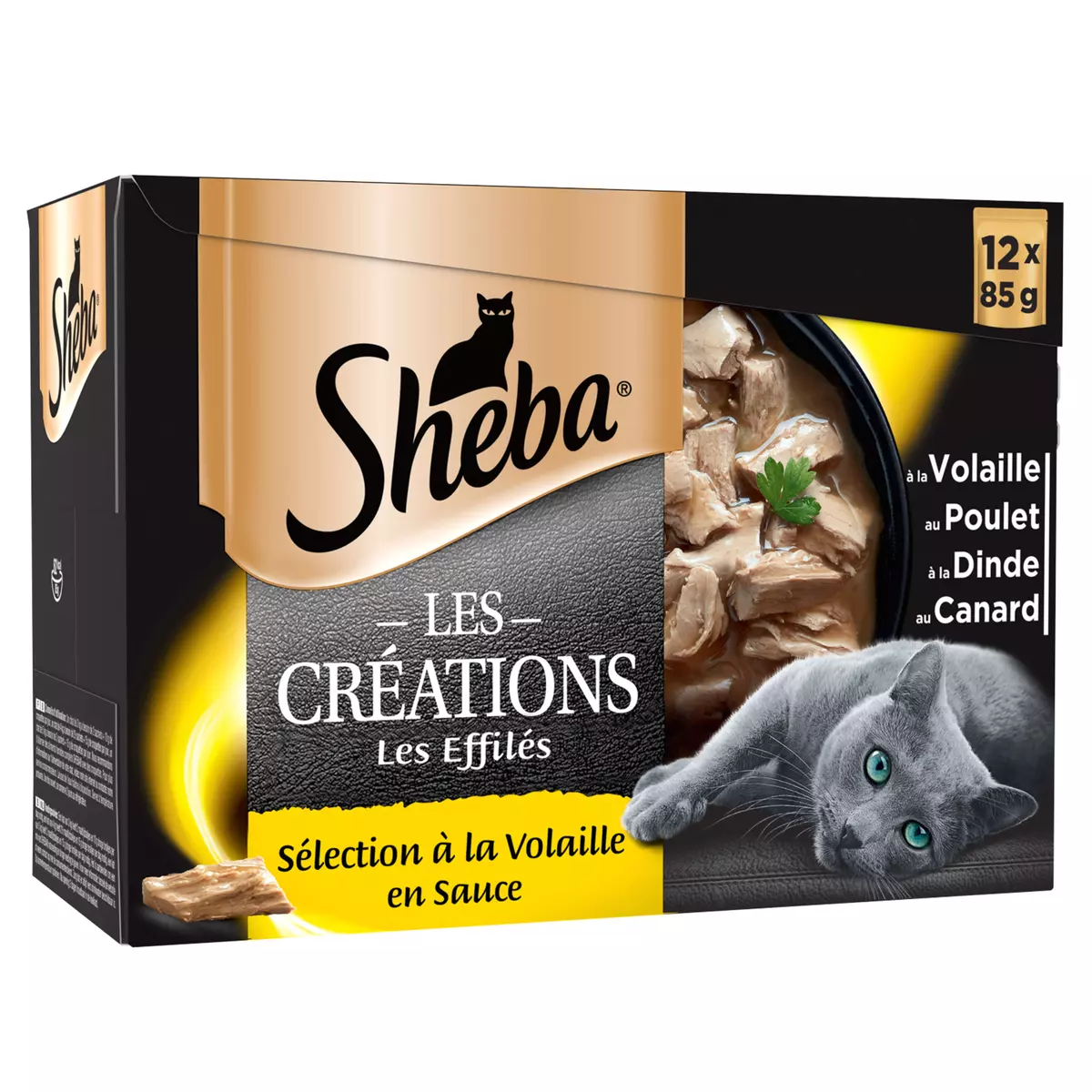 SHEBA Sachets repas les effilés pâtée volailles en sauce pour chat