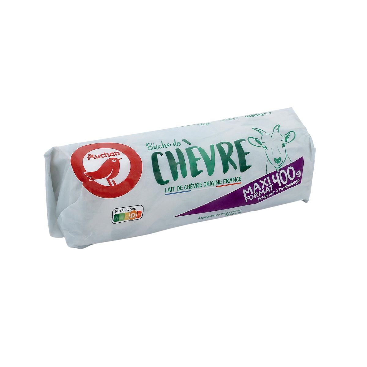 AUCHAN Bûche de chèvre fondante 400g