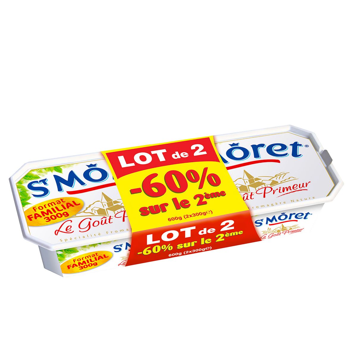 ST MORET Spécialité fromagère au lait pasteurisé nature 2x300g