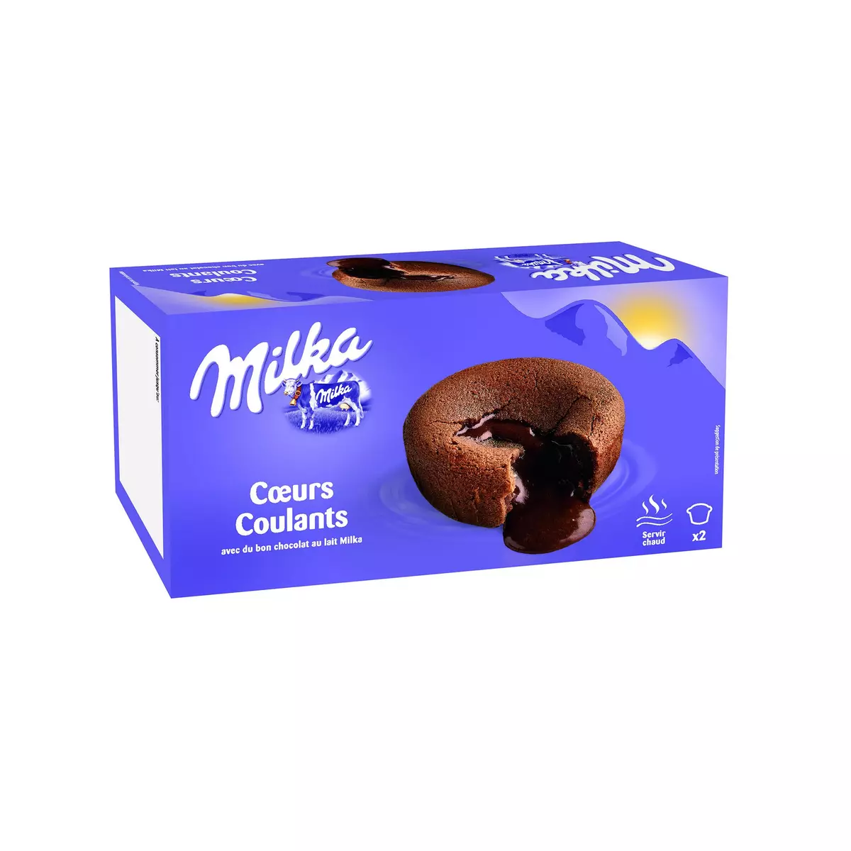 MILKA Cœurs coulants au chocolat au lait 200g
