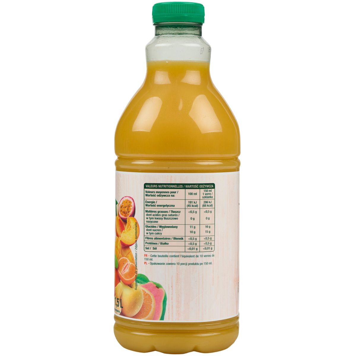 AUCHAN Pur jus multifruits 1,5L