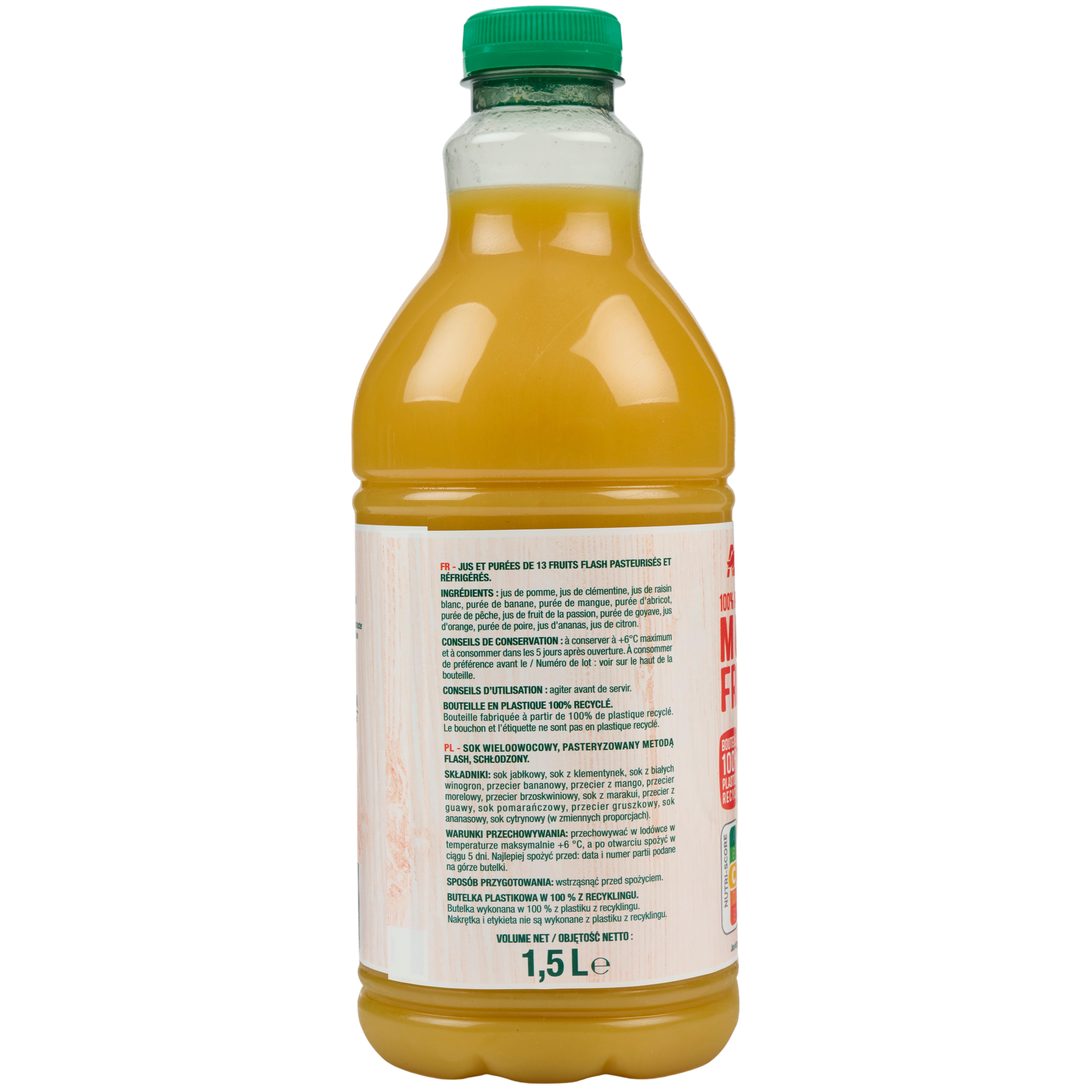 Voir la diapositive 4 : AUCHAN Pur jus multifruits 1,5L