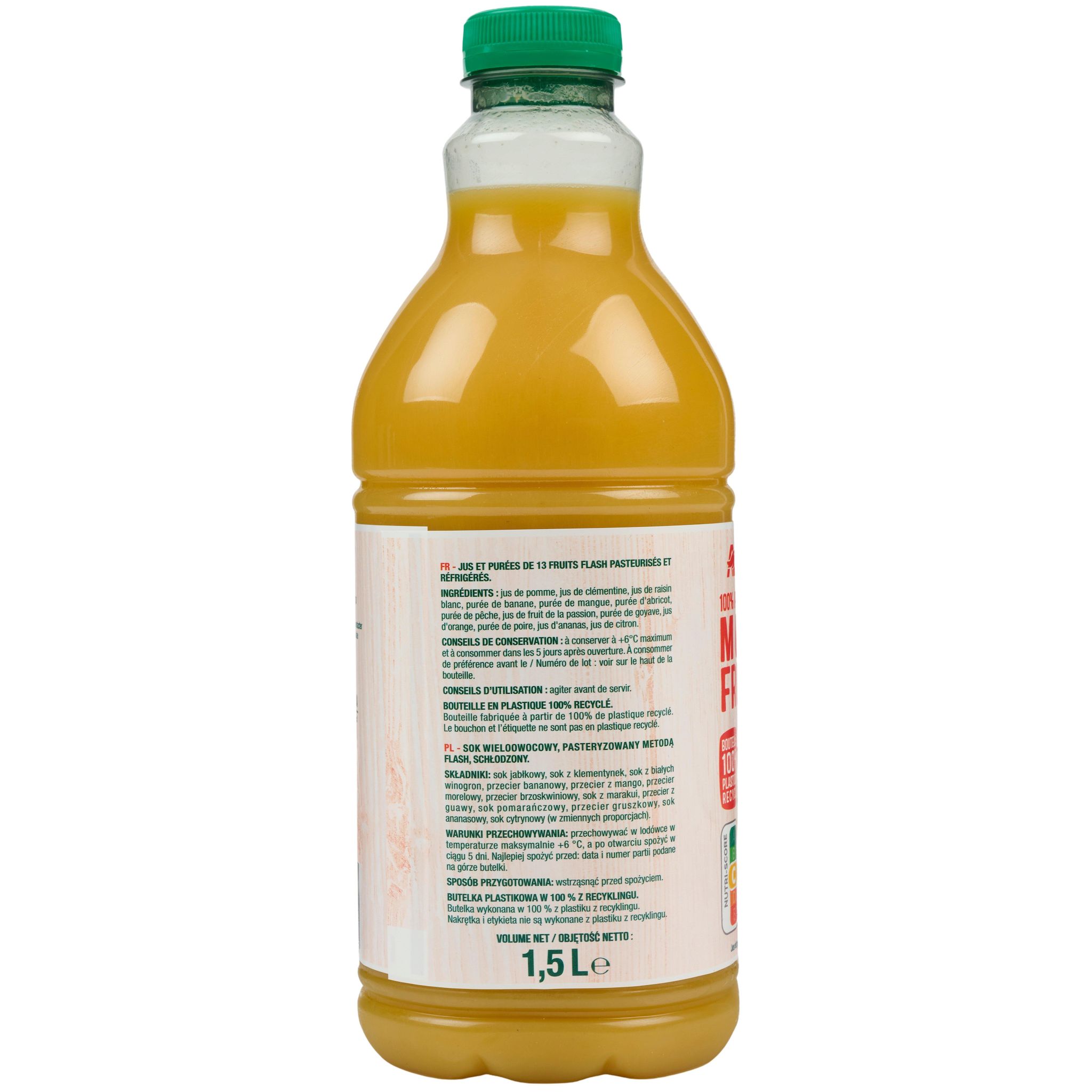 Voir la diapositive 3 : AUCHAN Pur jus multifruits 1,5L
