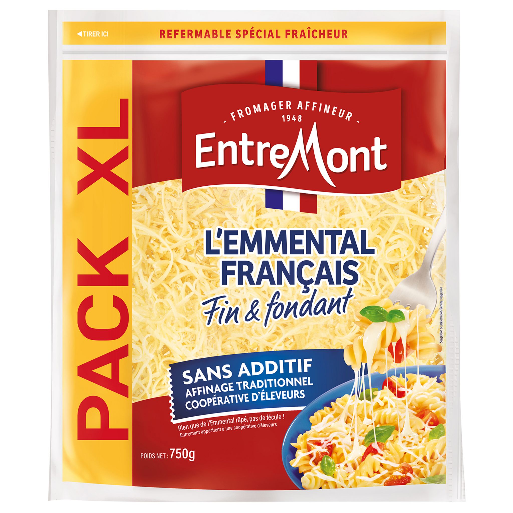 ENTREMONT Emmental râpé 750g
