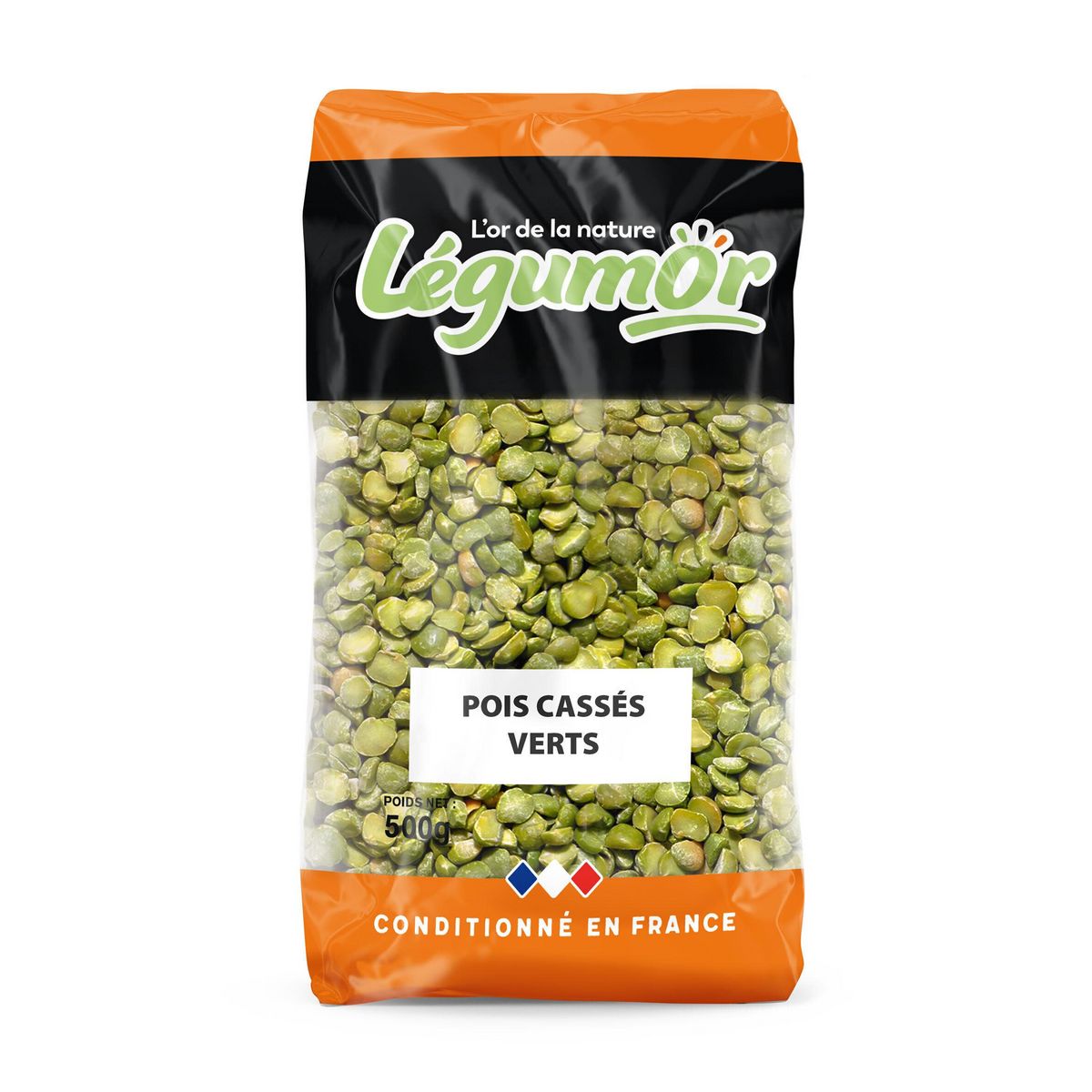 LEGUMOR Pois casses vert 500g