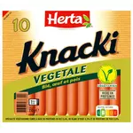 HERTA Knacki saucisse végétale blé œuf et pois 10 pièces 350g
