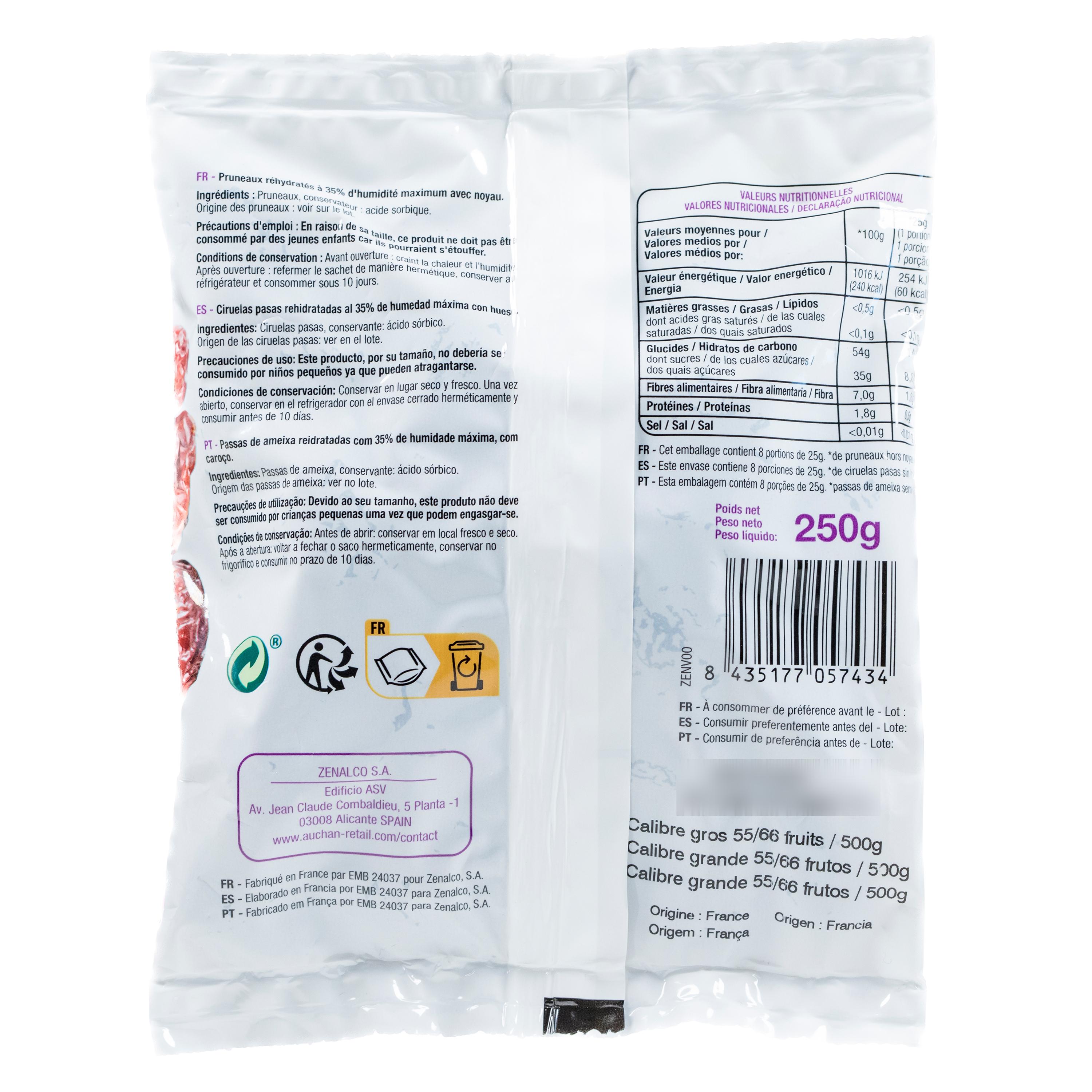 Voir la diapositive 2 : POUCE Pruneaux entiers 250g