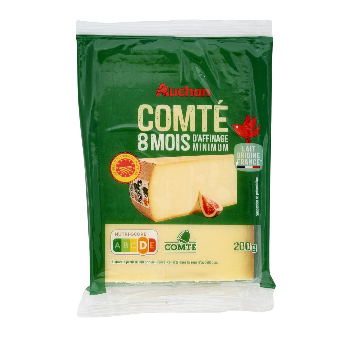 AUCHAN Comté AOP 8 mois d'affinage minimum 200g