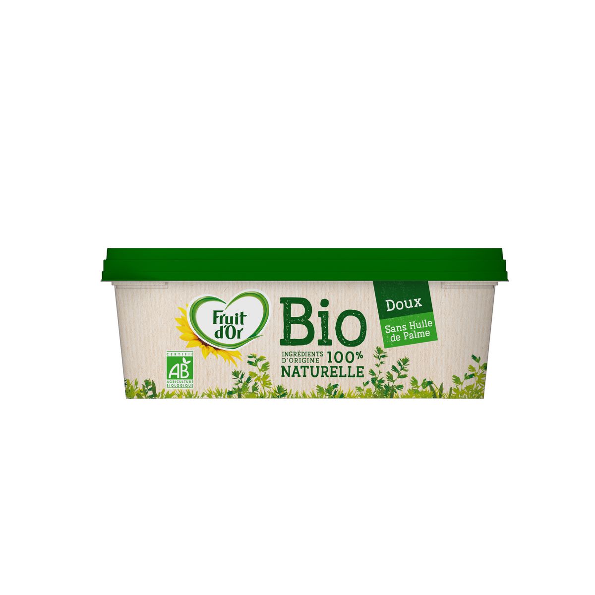 FRUIT D'OR Margarine bio doux sans huile de palme 375g