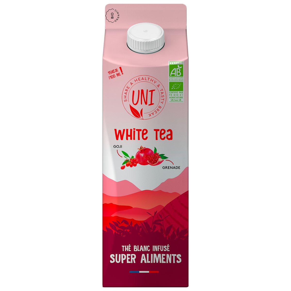 UNI White Tea goji et grenade bio 1l