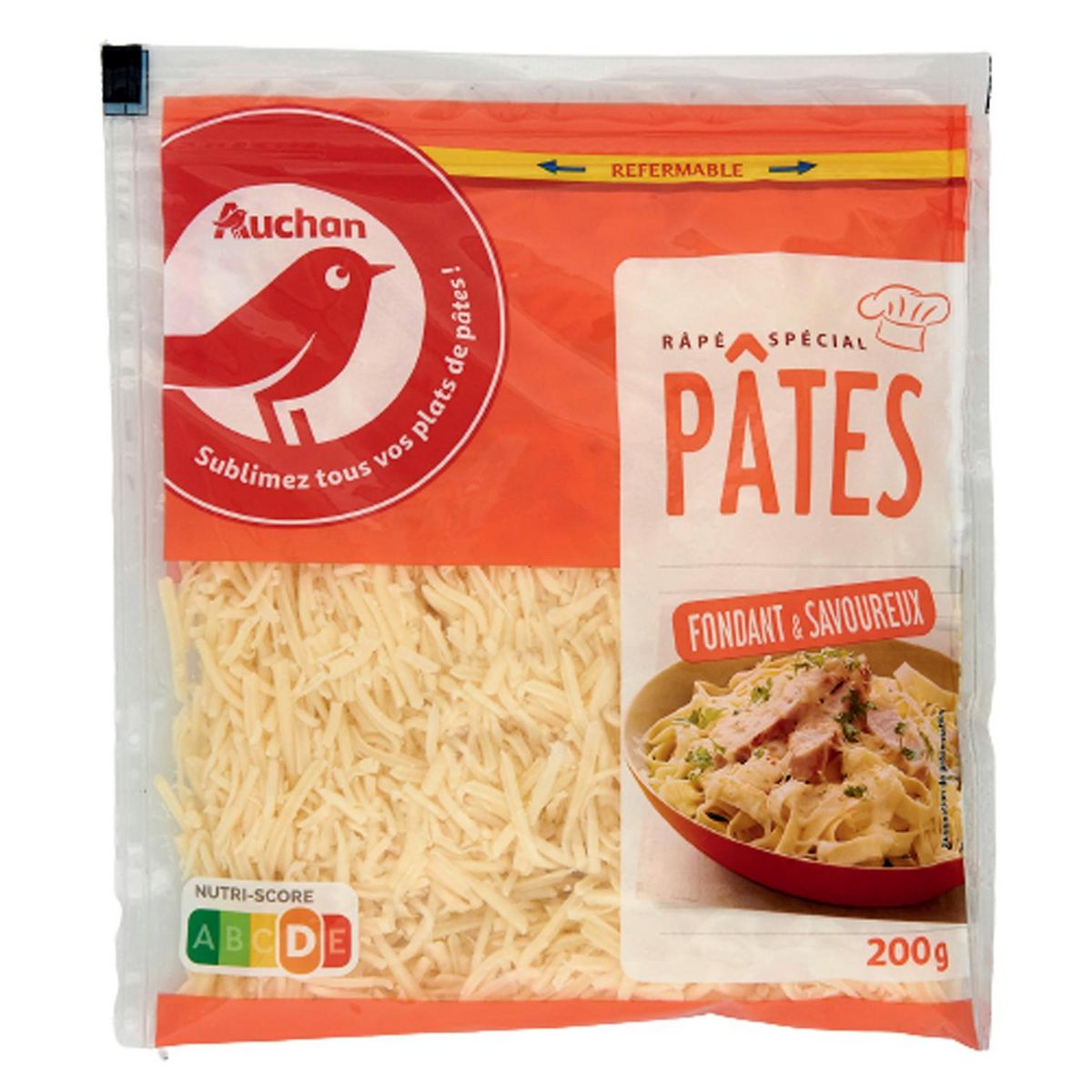 AUCHAN Fromage râpé pour pates 200g