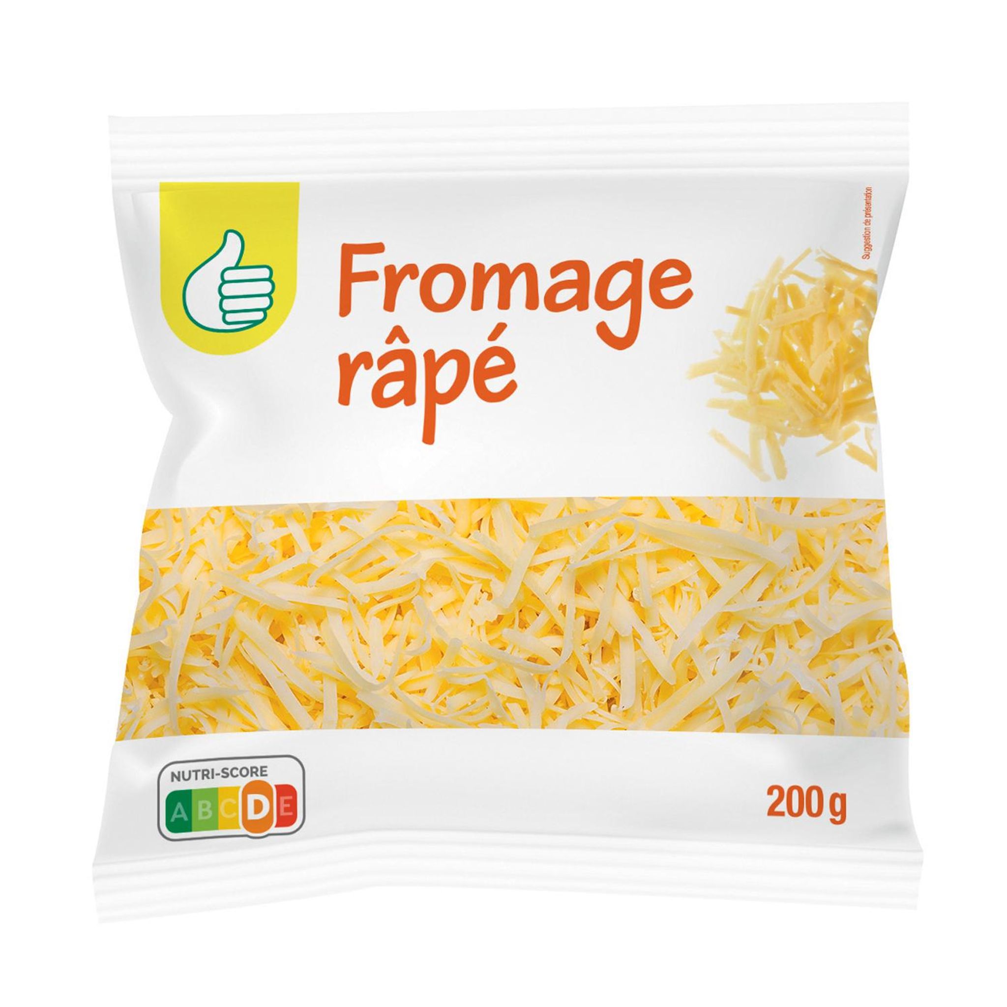 Voir la diapositive 2 : POUCE Fromage râpé 200g