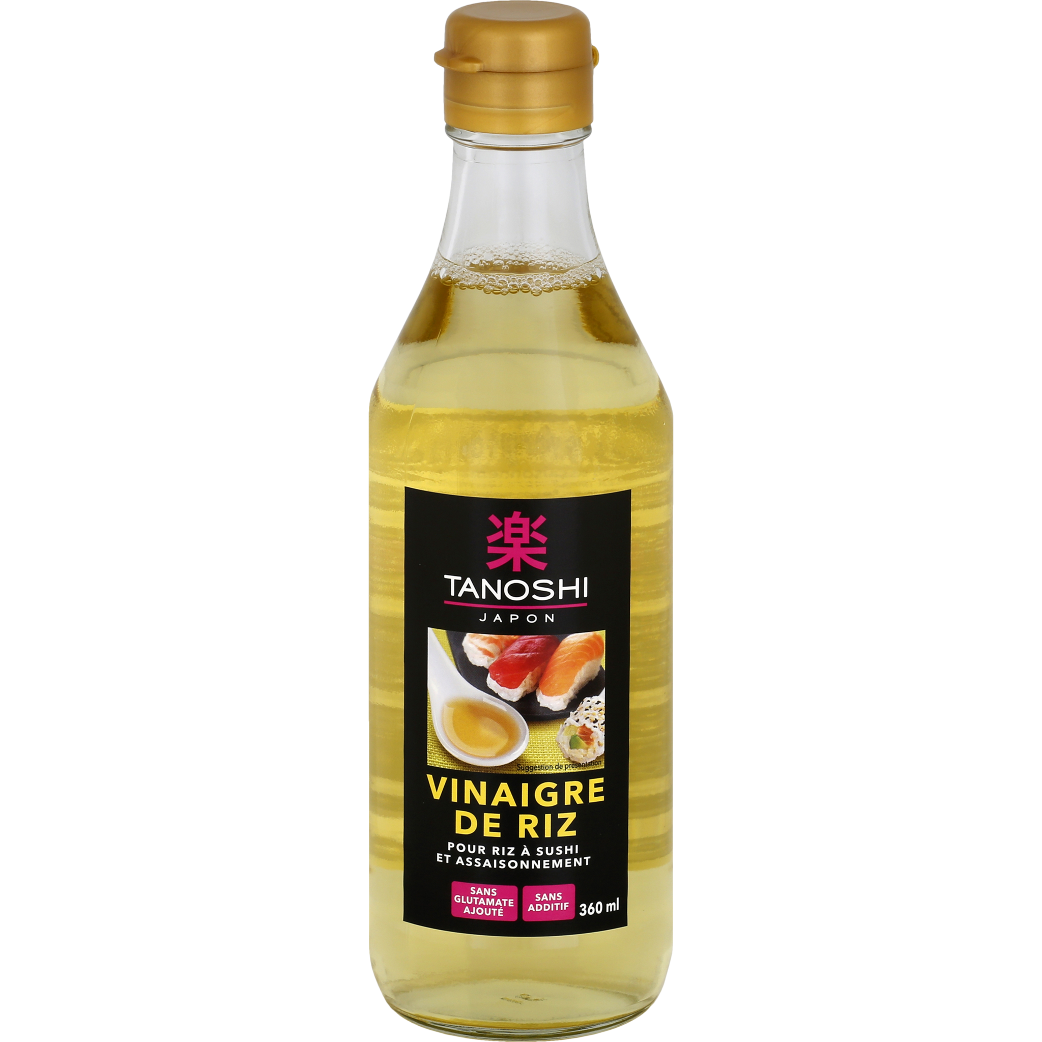 Voir la diapositive 2 : TANOSHI Vinaigre de riz pour riz à sushi et assaisonnement bouteille 360ml