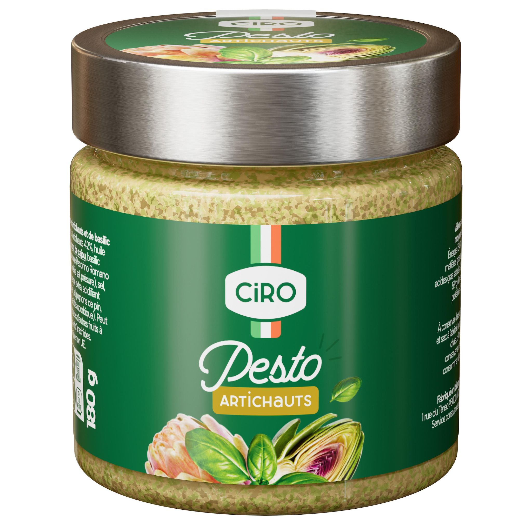 Voir la diapositive 2 : CIRO Sauce pesto aux artichauts 180g