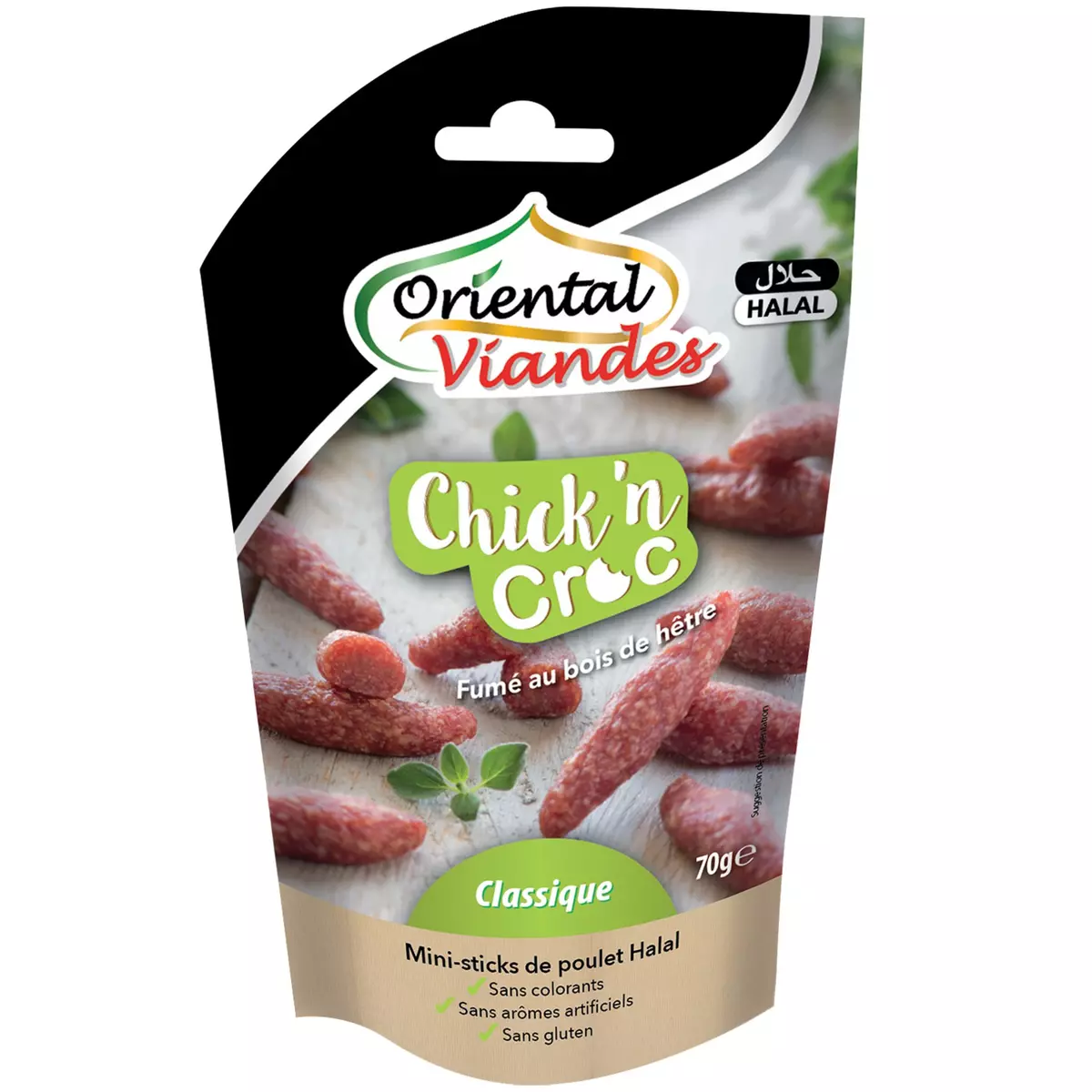 ORIENTAL VIANDES Chick'n croc classiques mini sticks de poulet halal 70g