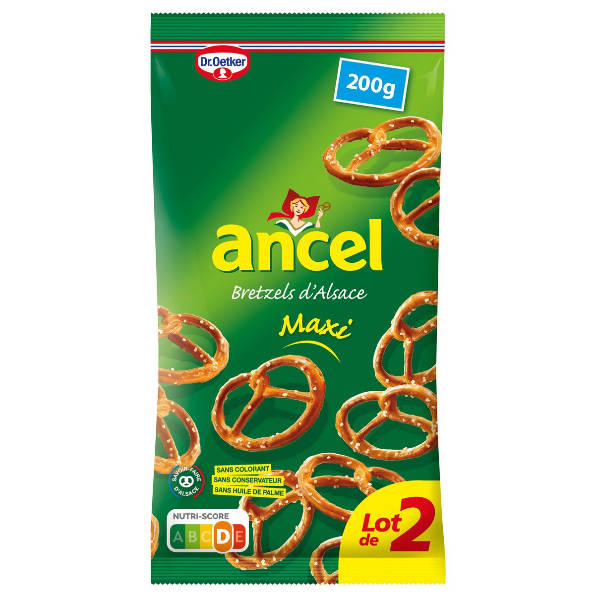 ANCEL Maxi Bretzels d'Alsace en sachet 2x200g