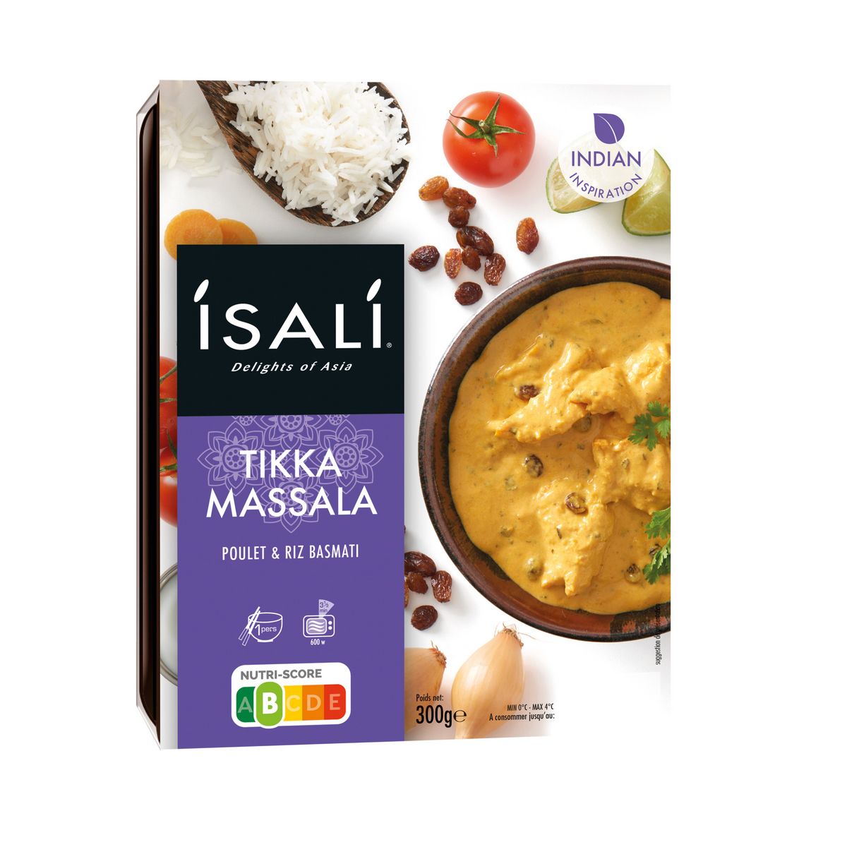 ISALI Poulet tikka massala et riz basmati 1 personne 300g