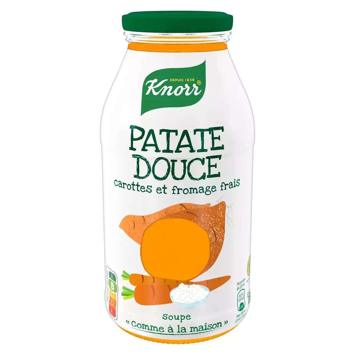 KNORR Soupe comme à la maison patate douce carottes et fromage frais 2 personnes 45cl