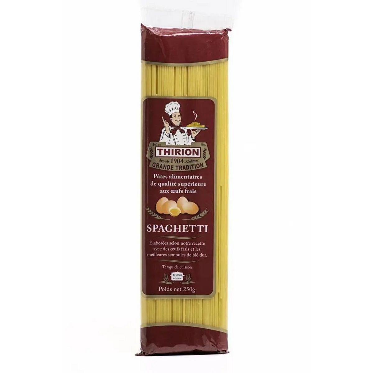 THIRION Pâtes spaghetti de qualité supérieure aux oeufs frais 250g