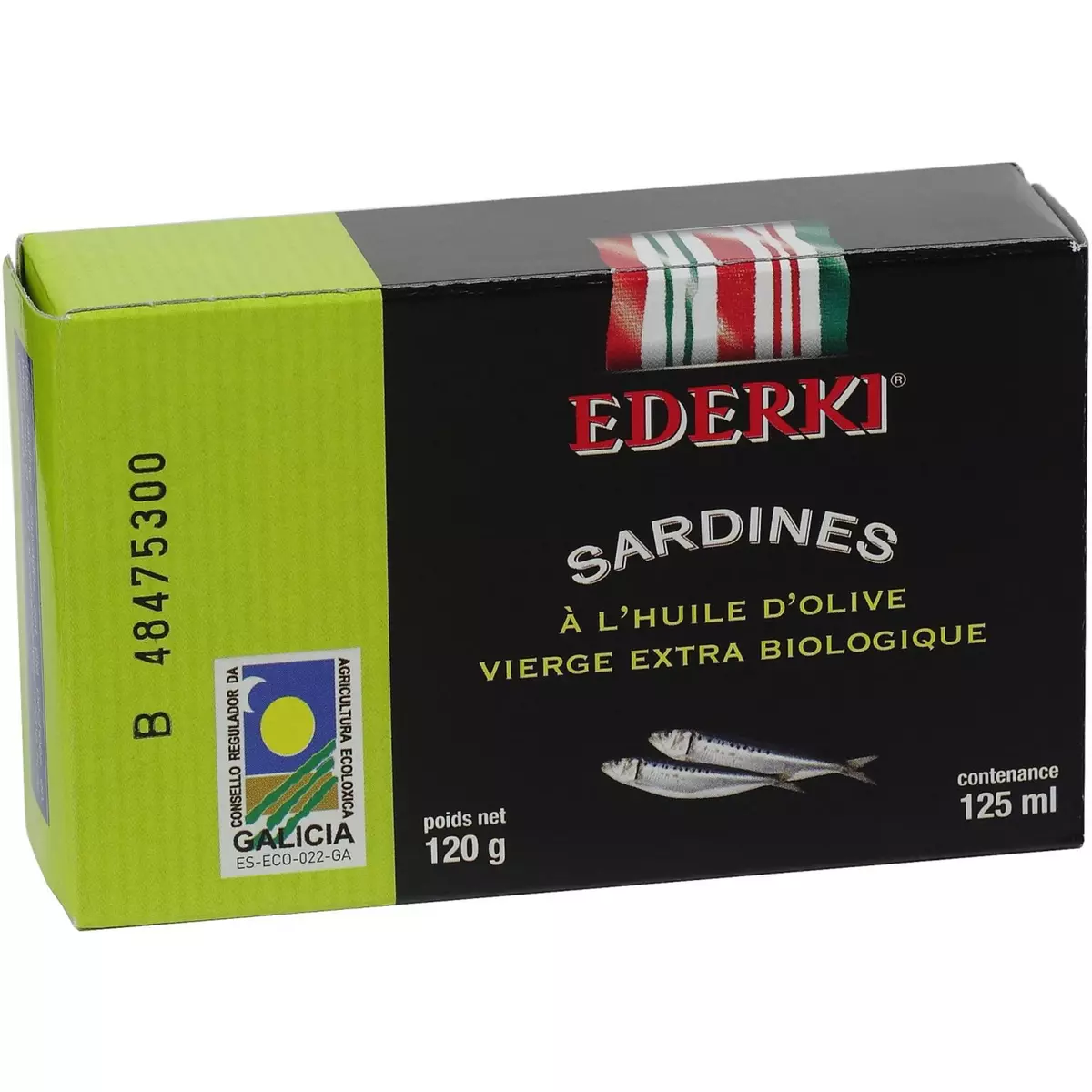 EDERKI Sardines à l'huile d'olive vierge extra bio 120g