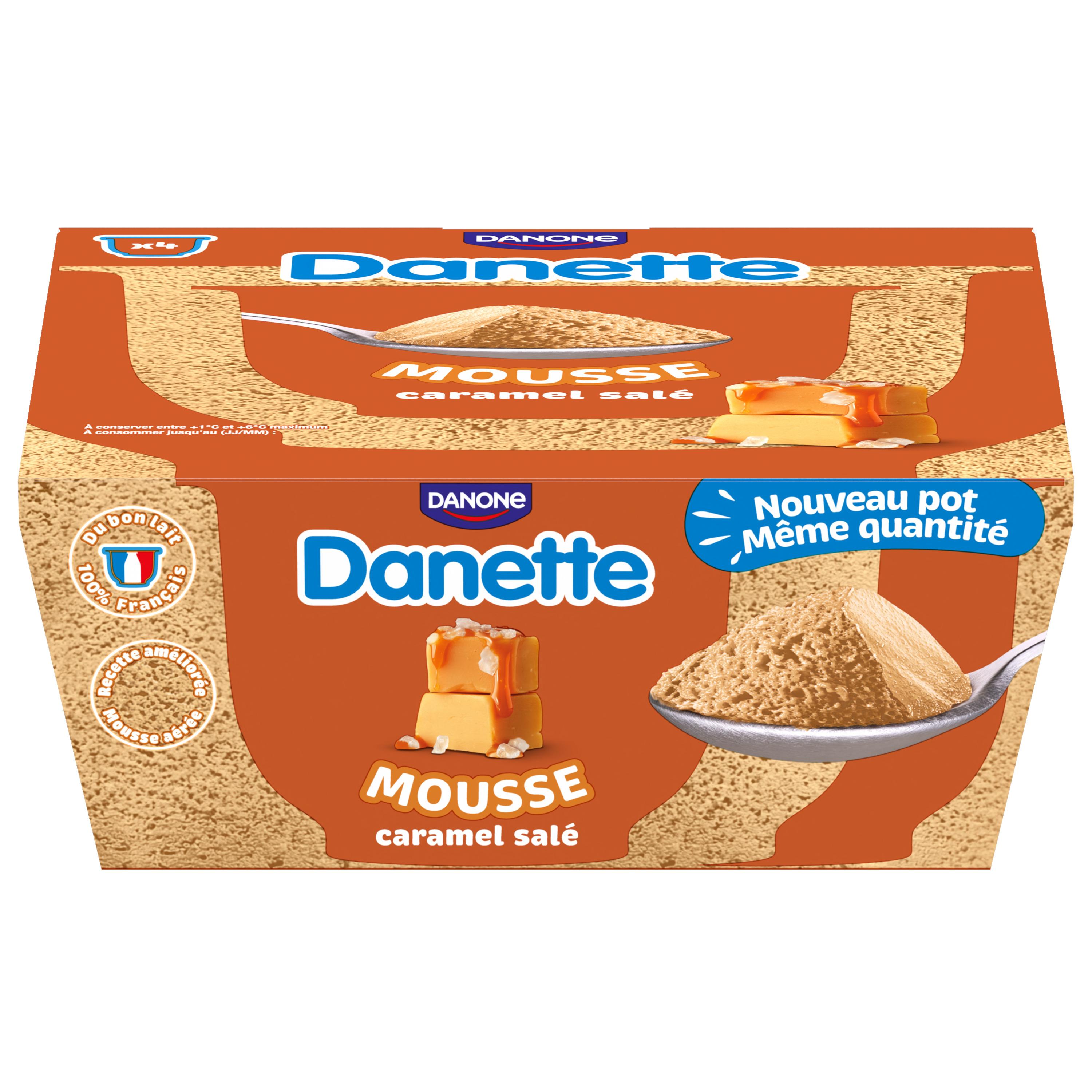 Voir la diapositive 2 : DANETTE Mousse au caramel salé 4x60g