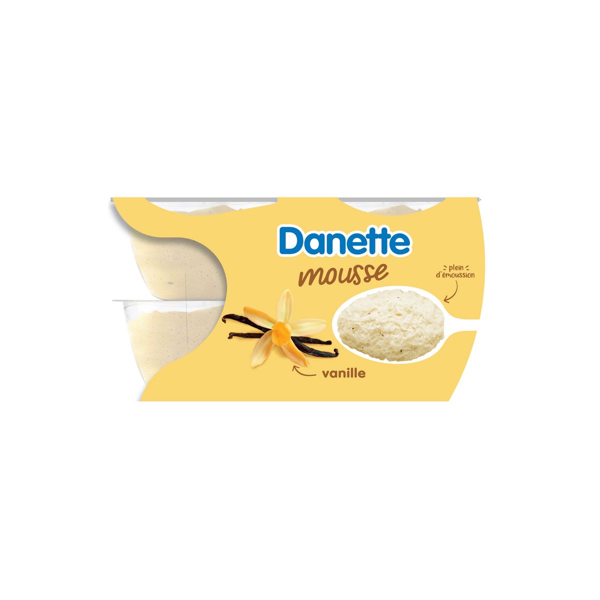 DANETTE Mousse à la vanille 4x60g