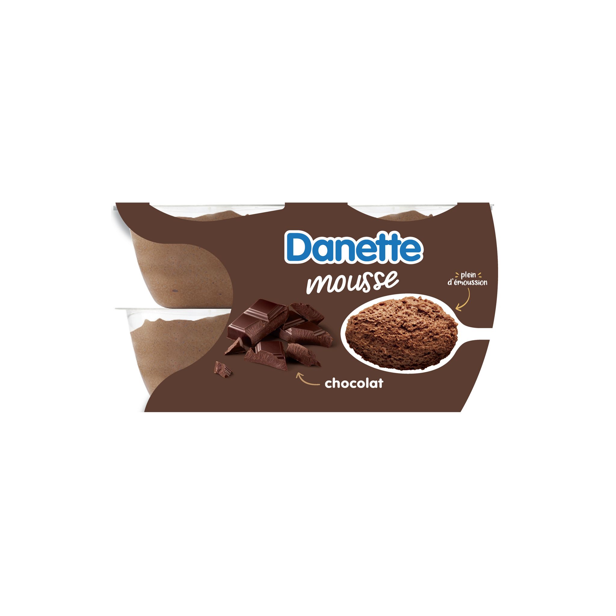 Voir la diapositive 2 : DANETTE Mousse au chocolat 4x60g