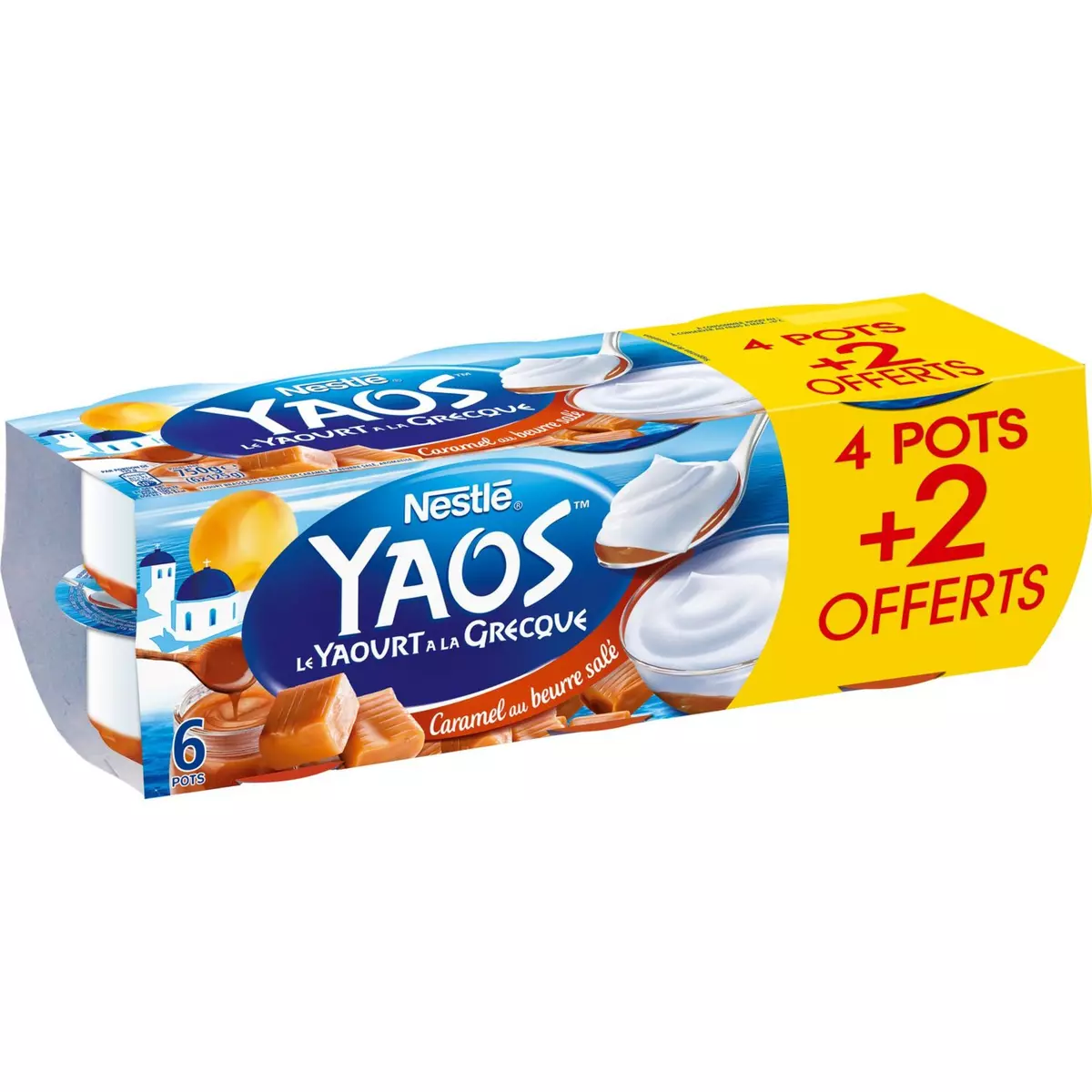 YAOS Yaourt à la grecque sur lit de caramel 6x125g