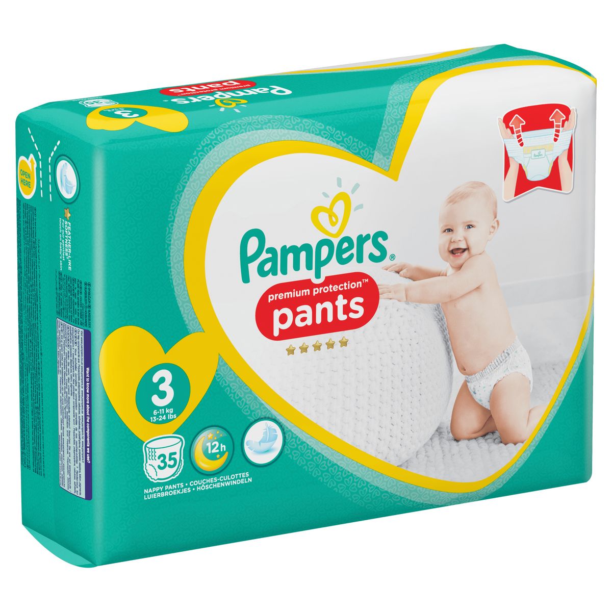 PAMPERS Active fit pants couches culottes taille 3 de 6 à 11kg 35 couches